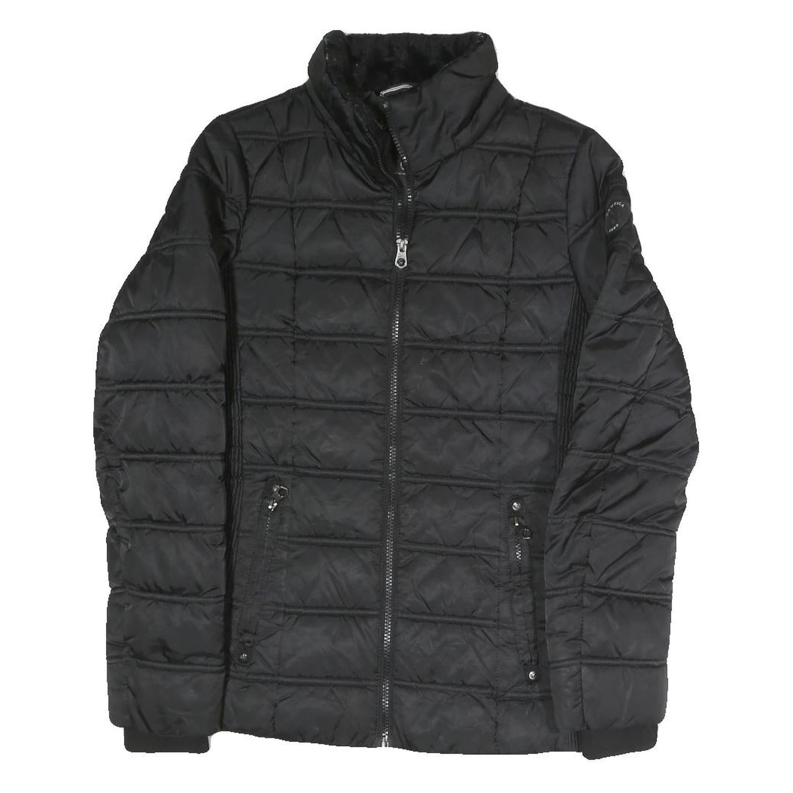 NAUTICA Womens Black Polyester Blend Quilted Jacket XS Zip Puffer Warm Refurbished - N/A refurbished available on Cerqular
