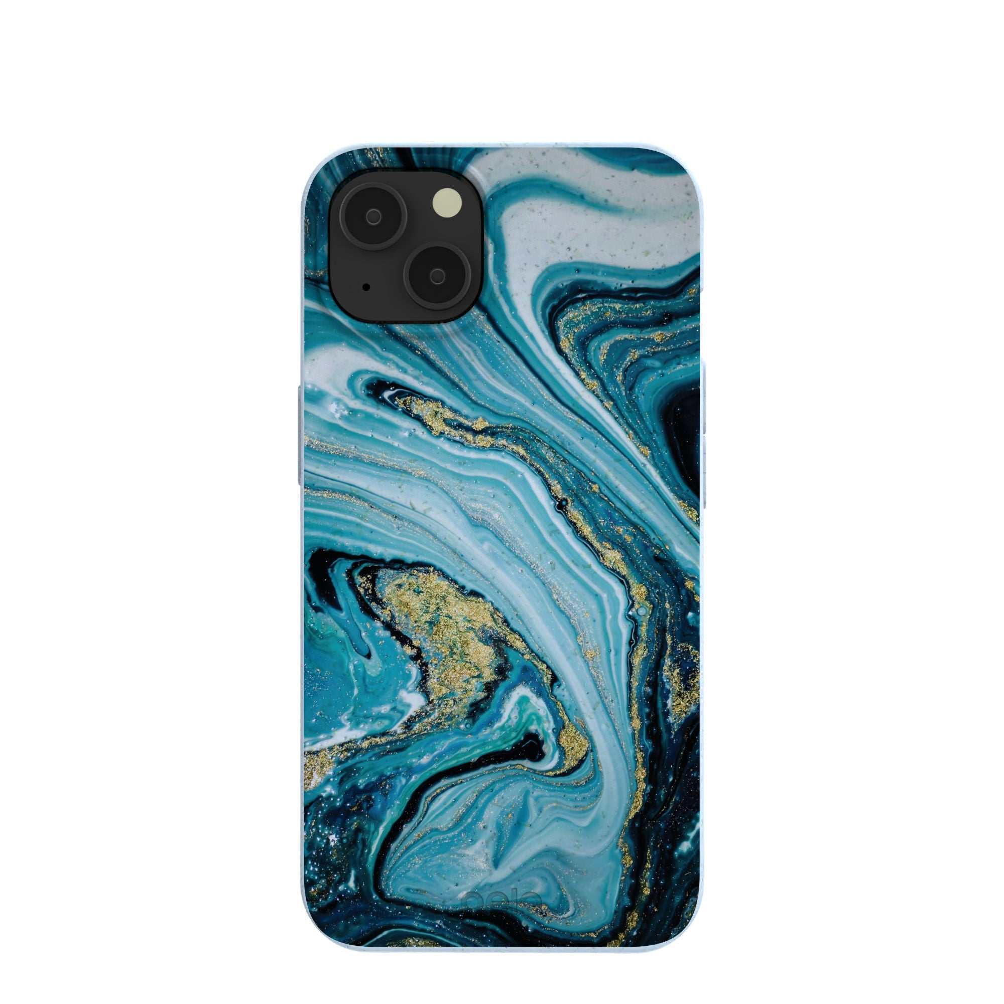 Powder Blue Marble iPhone 13 Case Refurbished - Pela Case refurbished available on Cerqular