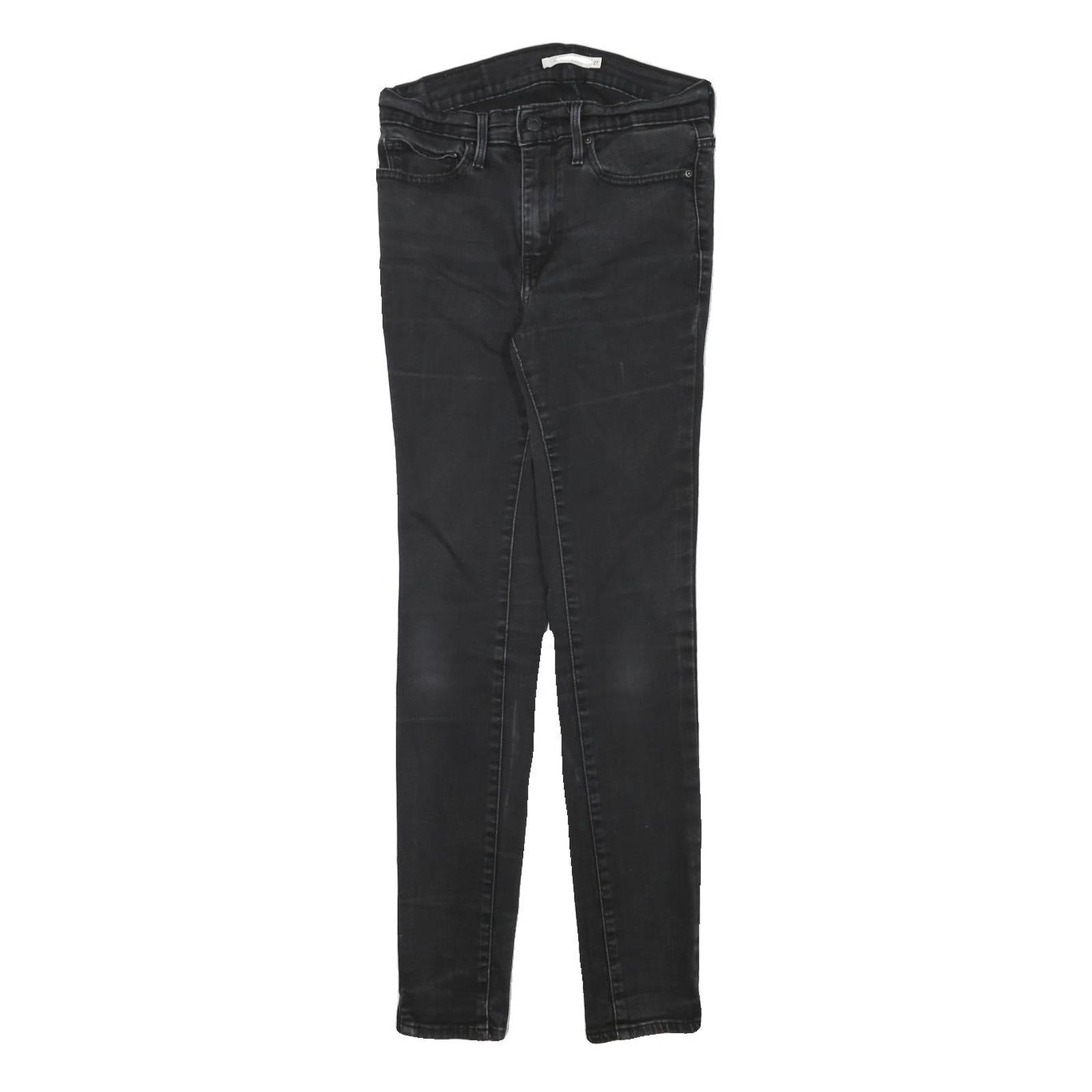 LEVI'S Womens Jeans Black Slim Skinny Denim Medium W25 L28 Stretch Cotton Blend Refurbished - N/A refurbished available on Cerqular