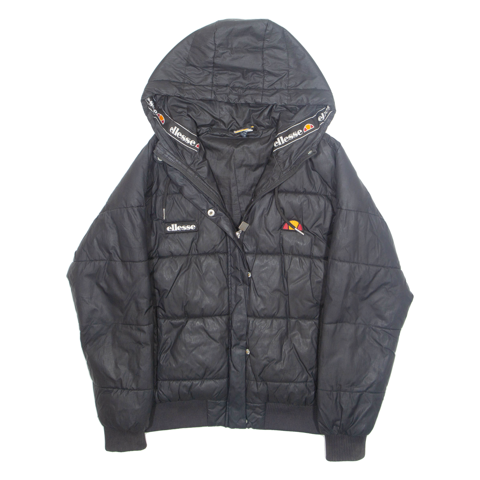 ELLESSE Womens Puffer Coat Black Hooded XS Refurbished - N/A refurbished available on Cerqular