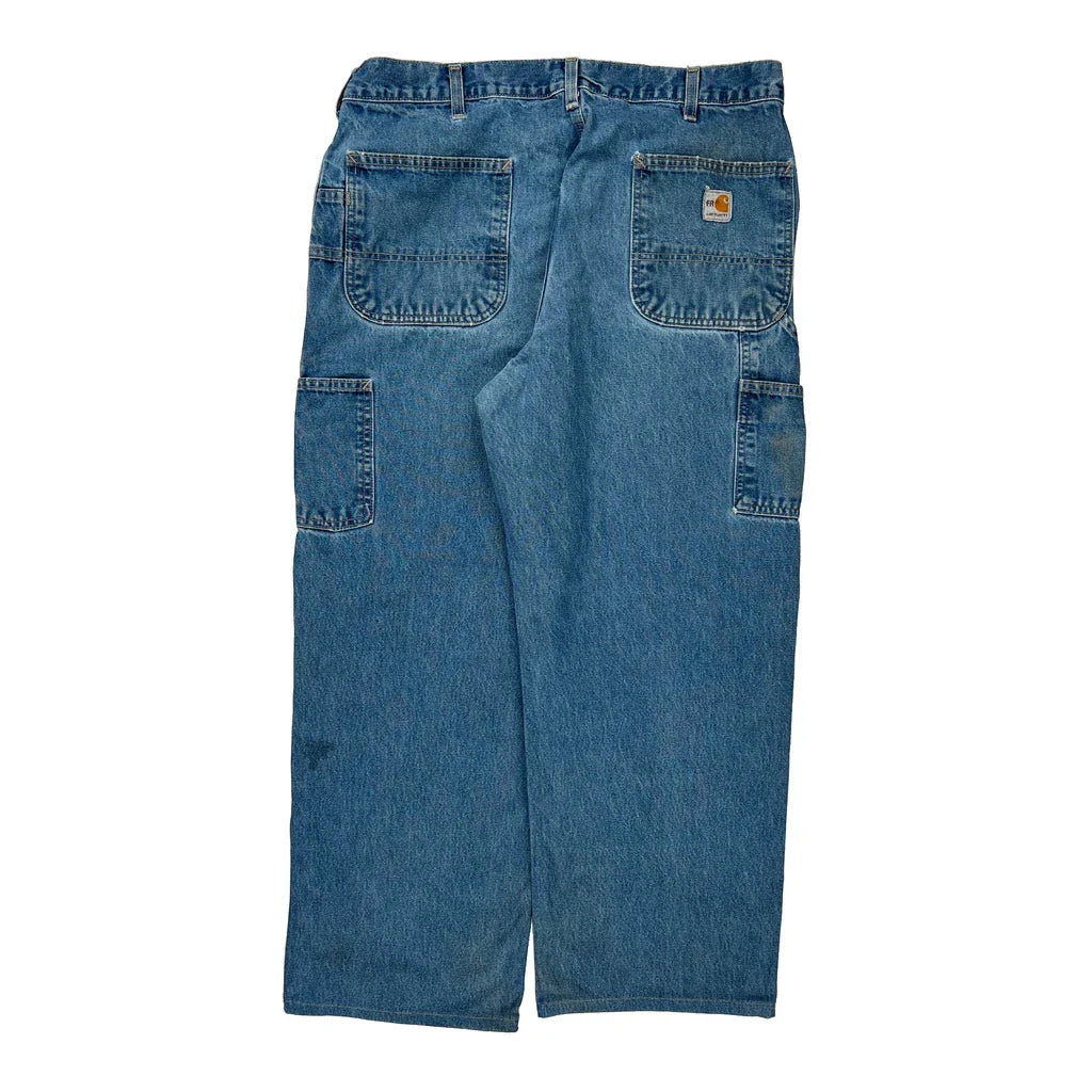 Buy Carhartt Carpenter Jeans - 36W 32L Blue Cotton Refurbished - $64.31 Carhartt Carpenter Jeans - 36W 32L Blue Cotton Refurbished - Thrifted (note: this is a term often used to describe second- refurbished available on Cerqular