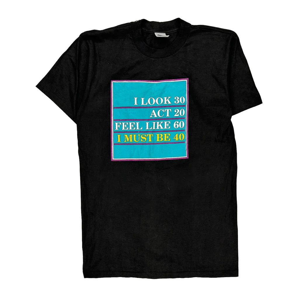Cci Single Stitch T-Shirt - Large Black Cotton Refurbished - Thrifted (note: this is a term often used to describe second- refurbished available on Cerqular
