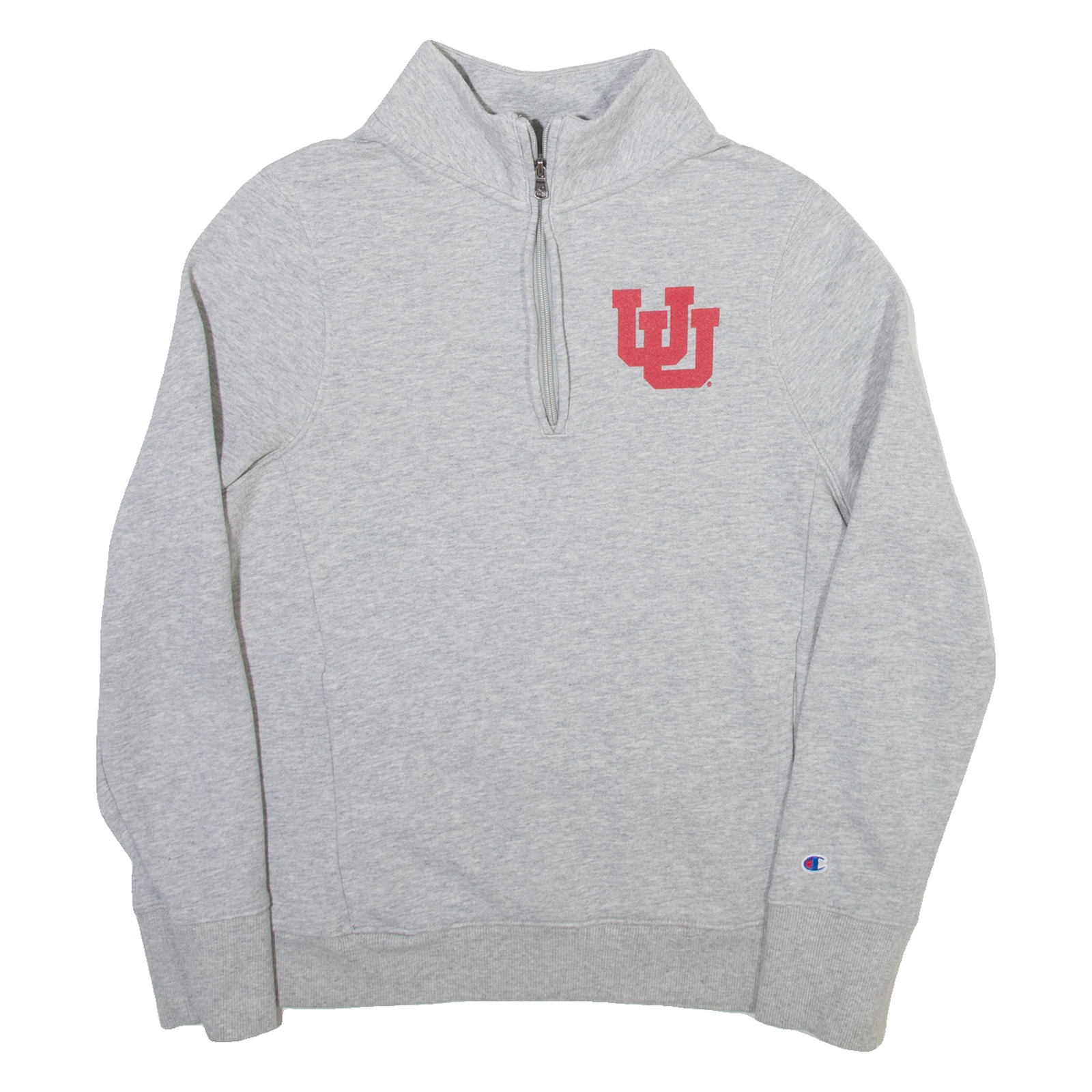 CHAMPION Womens Sweatshirt Grey 1/4 Zip M Refurbished - N/A refurbished available on Cerqular
