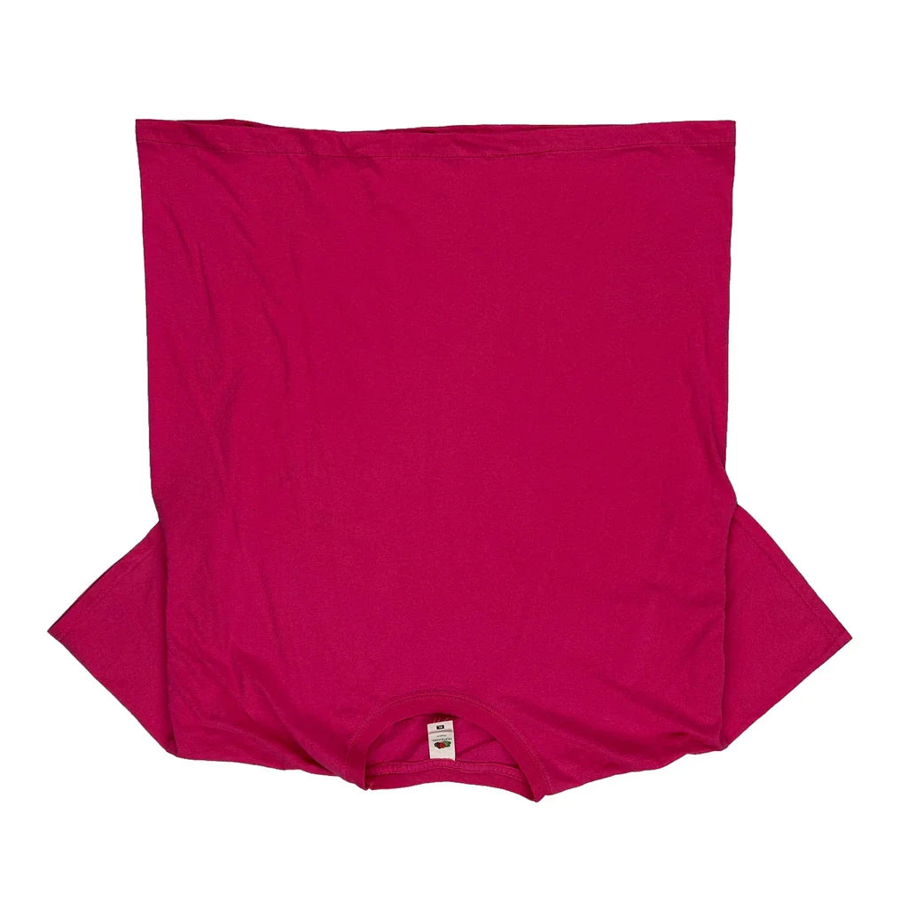 Fruit Of The Loom Single Stitch T-Shirt - XL Pink Cotton Refurbished - Thrifted (note: this is a term often used to describe second- refurbished available on Cerqular