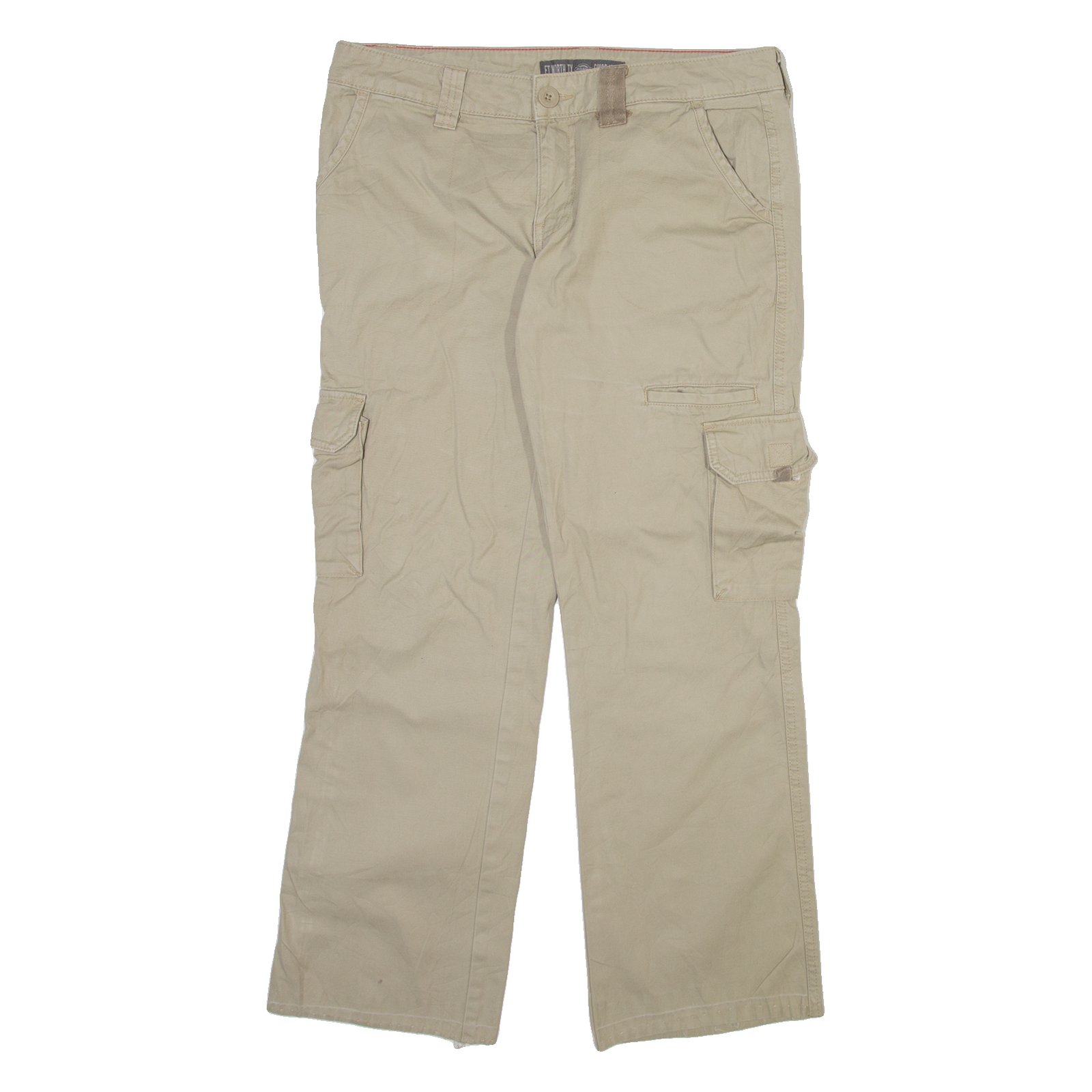 DICKIES Cargo Womens Trousers Beige Relaxed Straight W33 L29 Refurbished - N/A refurbished available on Cerqular