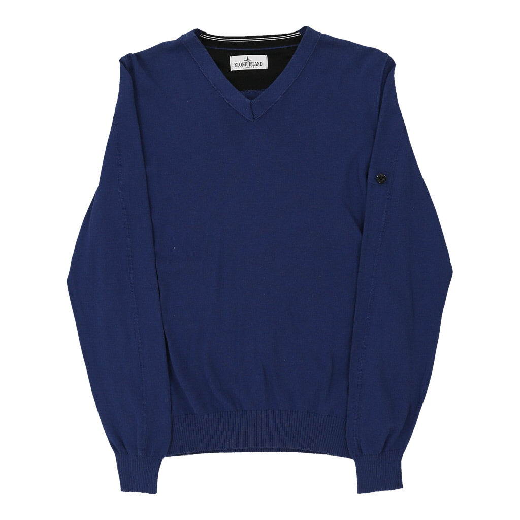 14 Years Stone Island Jumper - Medium Blue Cotton | Size: medium Refurbished - N/A (Preloved Designer is not a specific brand, it refurbished available on Cerqular