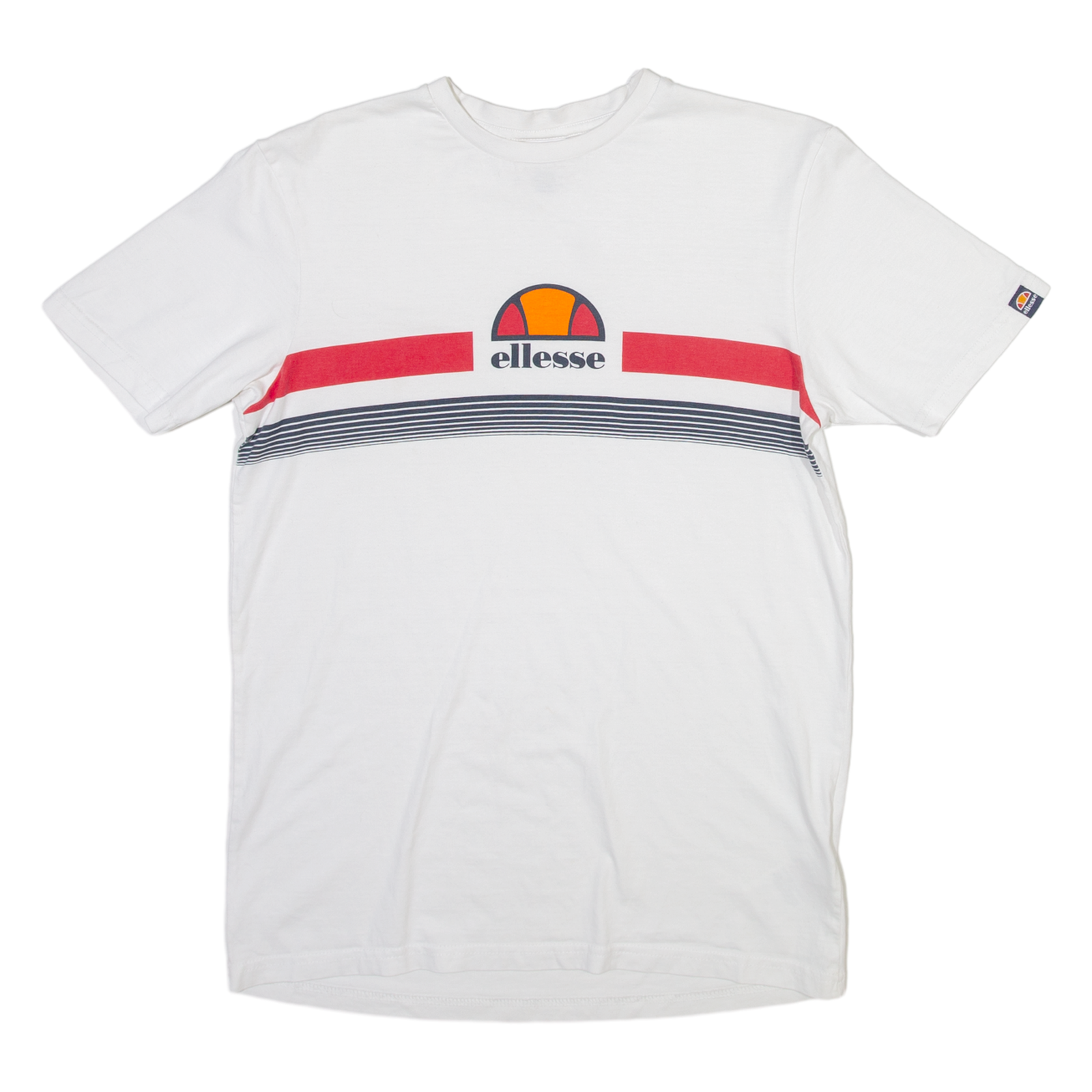 ELLESSE Mens T-Shirt White Crew Neck S Refurbished - N/A refurbished available on Cerqular