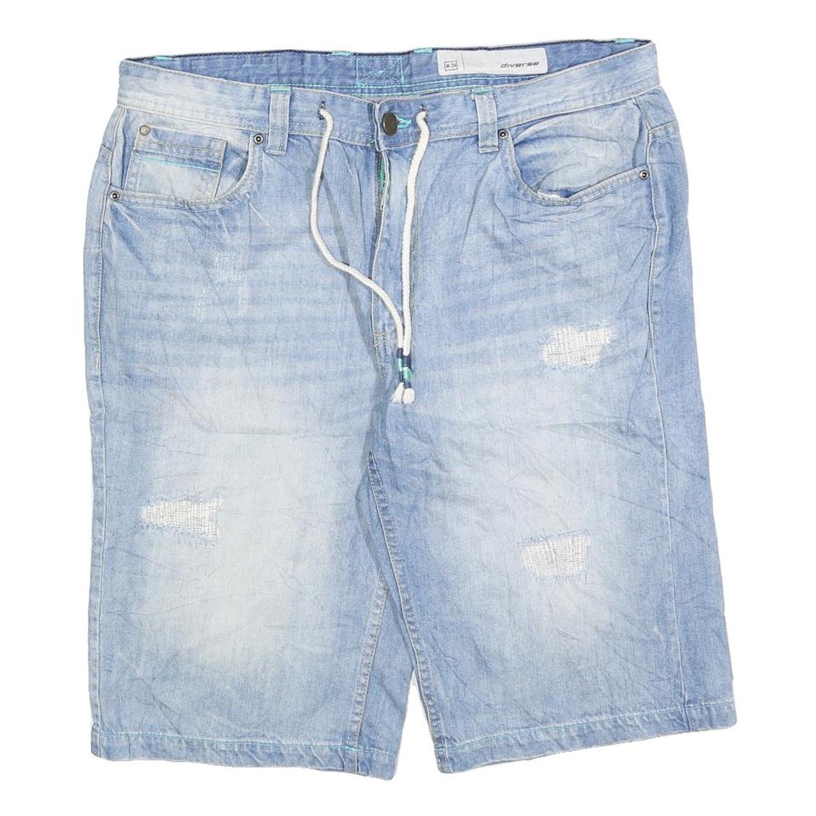 Buy DIVERSE DENIM Mens Light Blue Denim Casual Shorts L W34 Drawstring Refurbished - $18.19 DIVERSE DENIM Mens Light Blue Denim Casual Shorts L W34 Drawstring Refurbished - N/A refurbished available on Cerqular