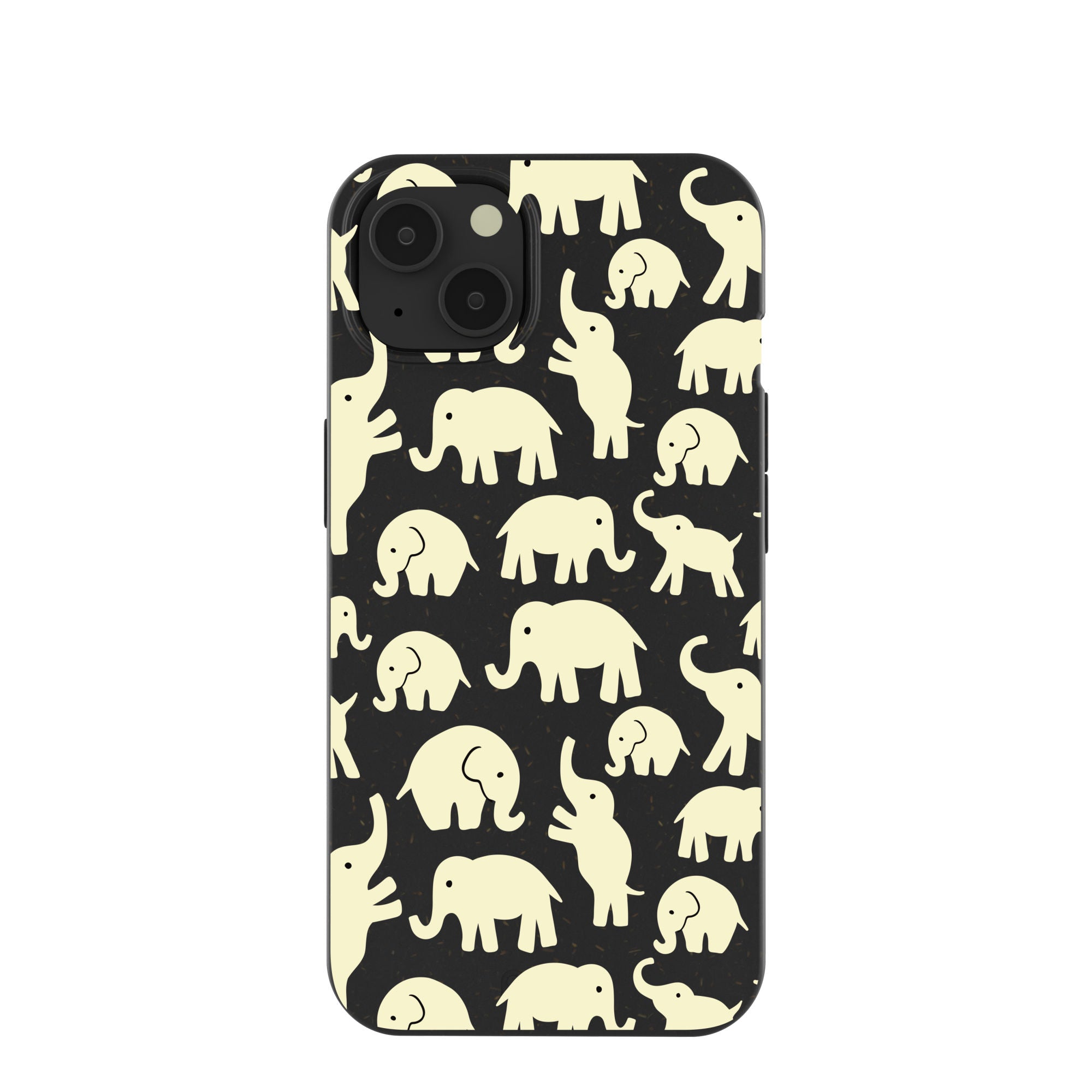 Black Little Elephants iPhone 13 Case Refurbished - Pela Case refurbished available on Cerqular