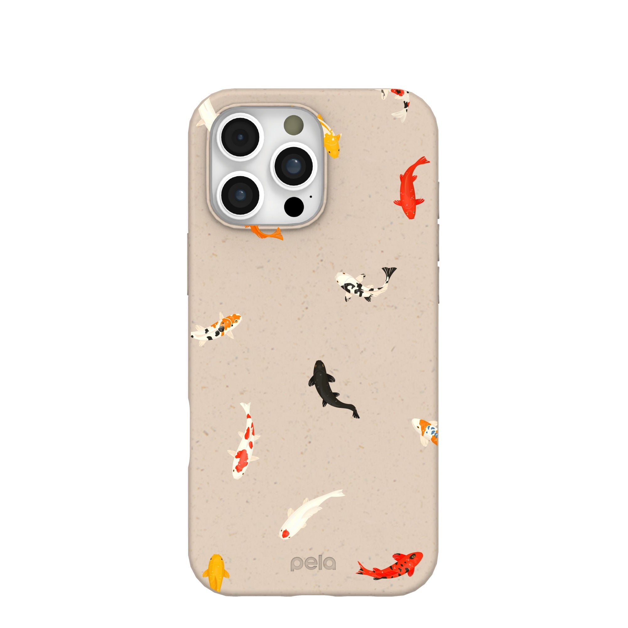 Seashell Lil Koi iPhone 16 Pro Max Case Refurbished - Pela Case refurbished available on Cerqular