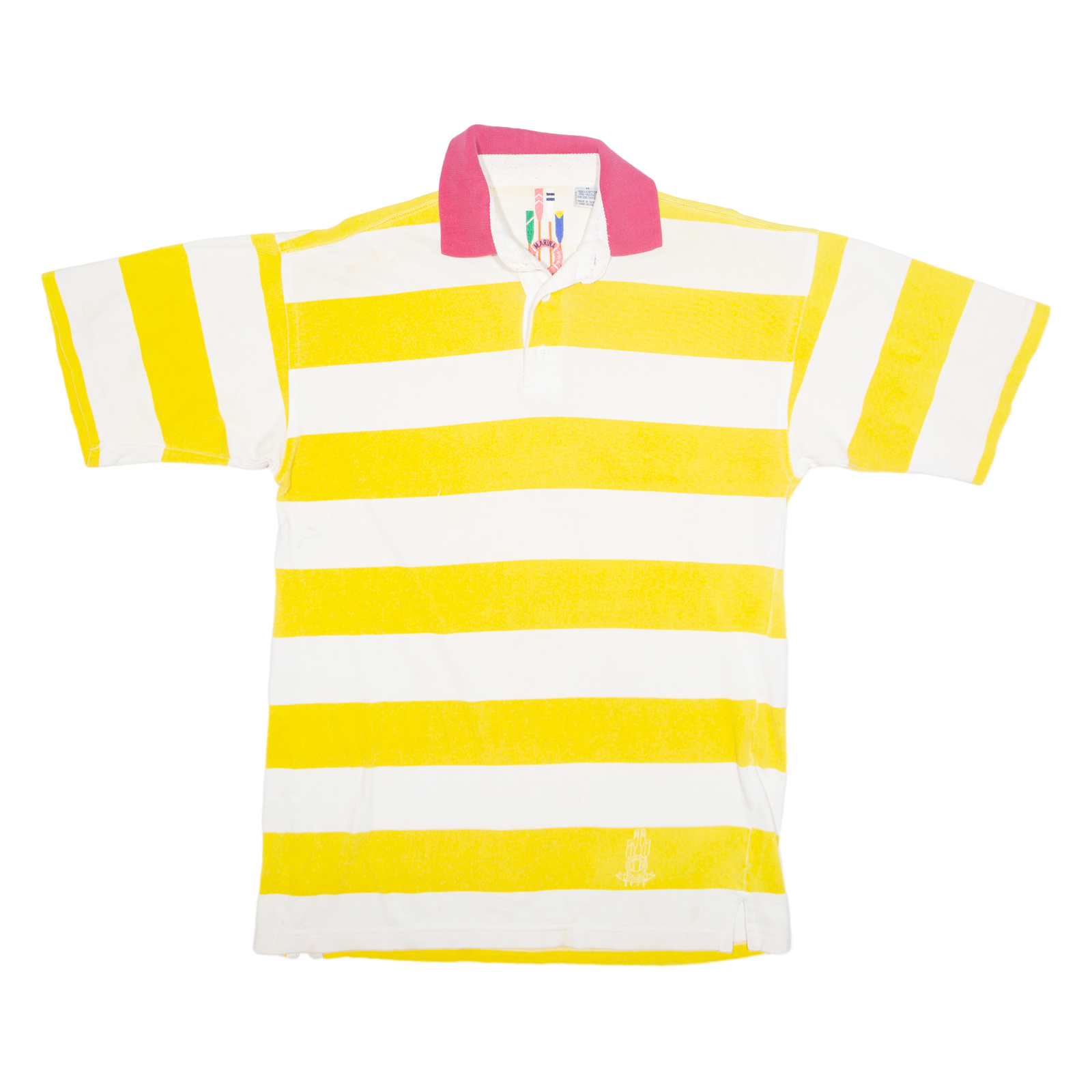MARINA BD BAGGIES Mens Polo Shirt Yellow Colourblock M Refurbished - N/A refurbished available on Cerqular