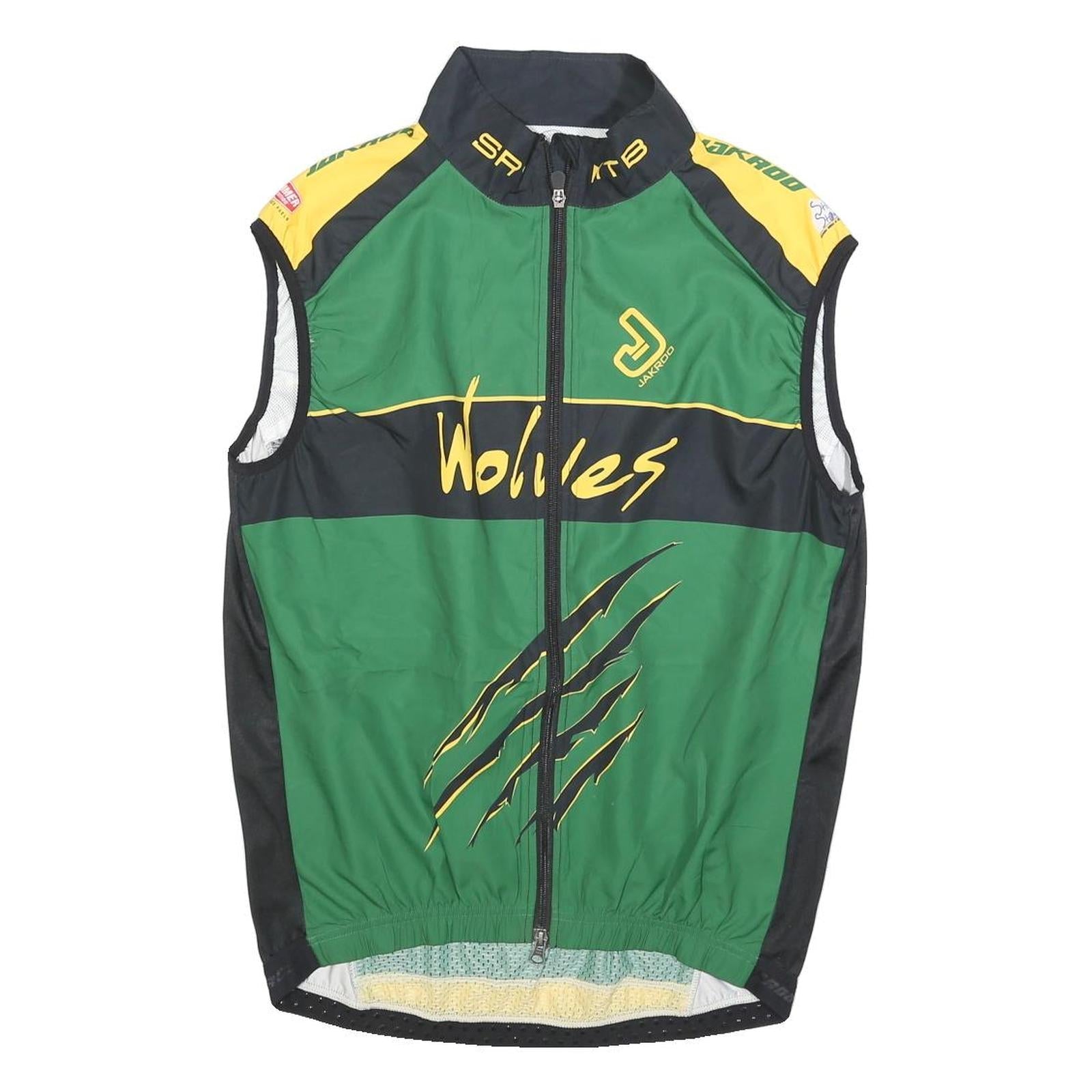 JAKROO Mens Green Black & Yellow Cycling Sleeveless Crew Neck 2XL Jersey Refurbished - N/A refurbished available on Cerqular
