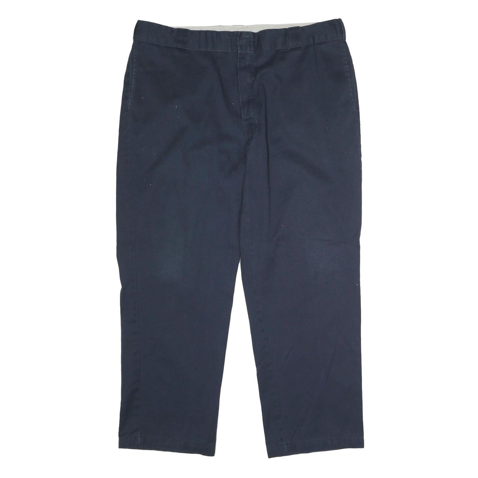 DICKIES Mens Polyester Blend Navy Classic Straight Trousers W42 L30 Workwear Refurbished - N/A refurbished available on Cerqular
