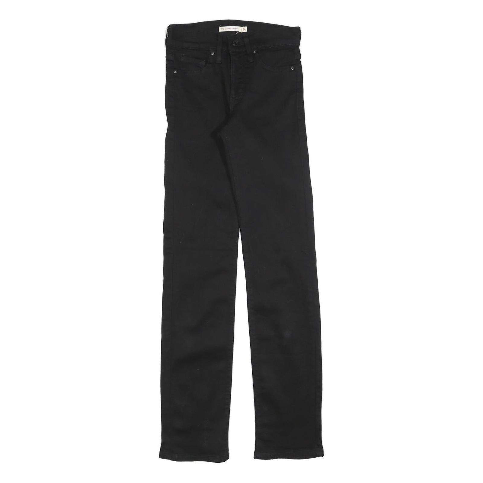 LEVI'S 314 Womens Jeans Black Slim Skinny Denim W24 L32 Zip Cotton Blend Refurbished - N/A refurbished available on Cerqular