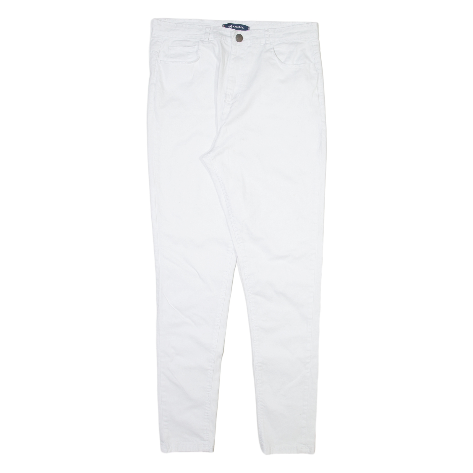 KANGOL Womens Trousers White Slim Skinny W30 L30 Refurbished - N/A refurbished available on Cerqular