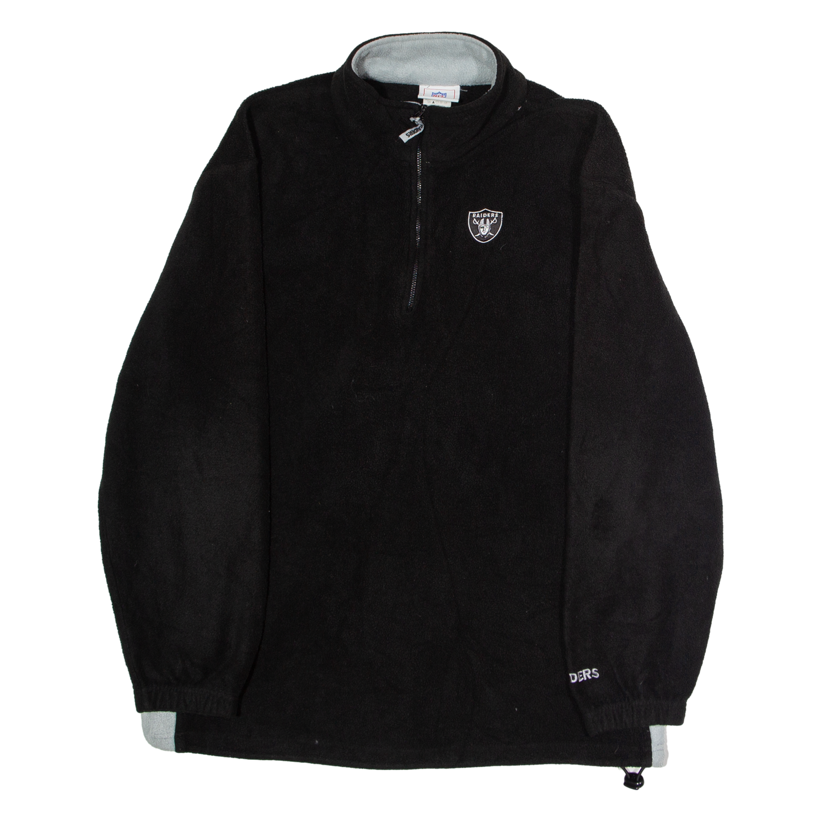 NFL Las Vegas Raiders Mens Patterned Fleece Black Colourblock 1/4 Zip L Refurbished - N/A refurbished available on Cerqular