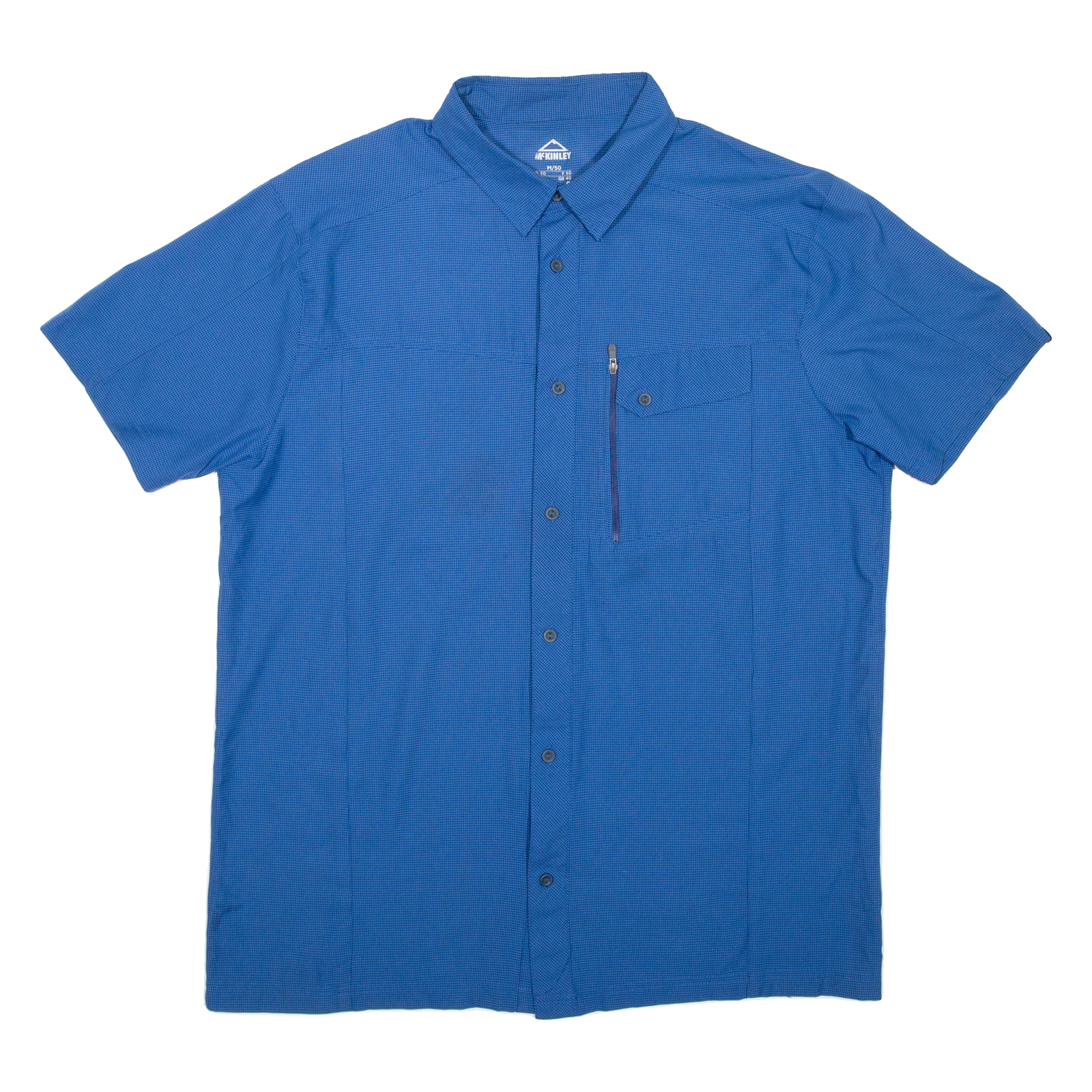 MCKINLEY Dry Plus Mens Shirt Blue Check M Refurbished - N/A refurbished available on Cerqular