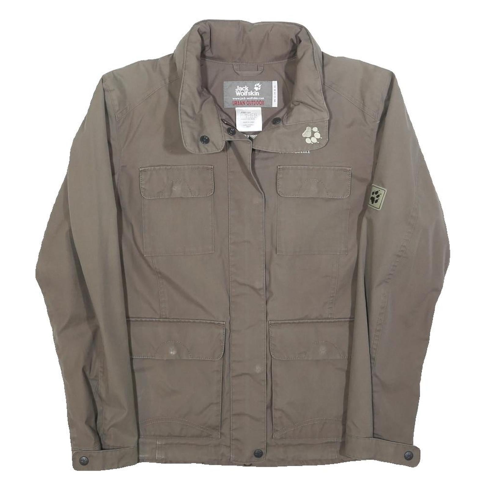 JACK WOLFSKIN Womens Beige Cotton Blend Jacket Zip UK 10 Casual Outdoor Refurbished - N/A refurbished available on Cerqular