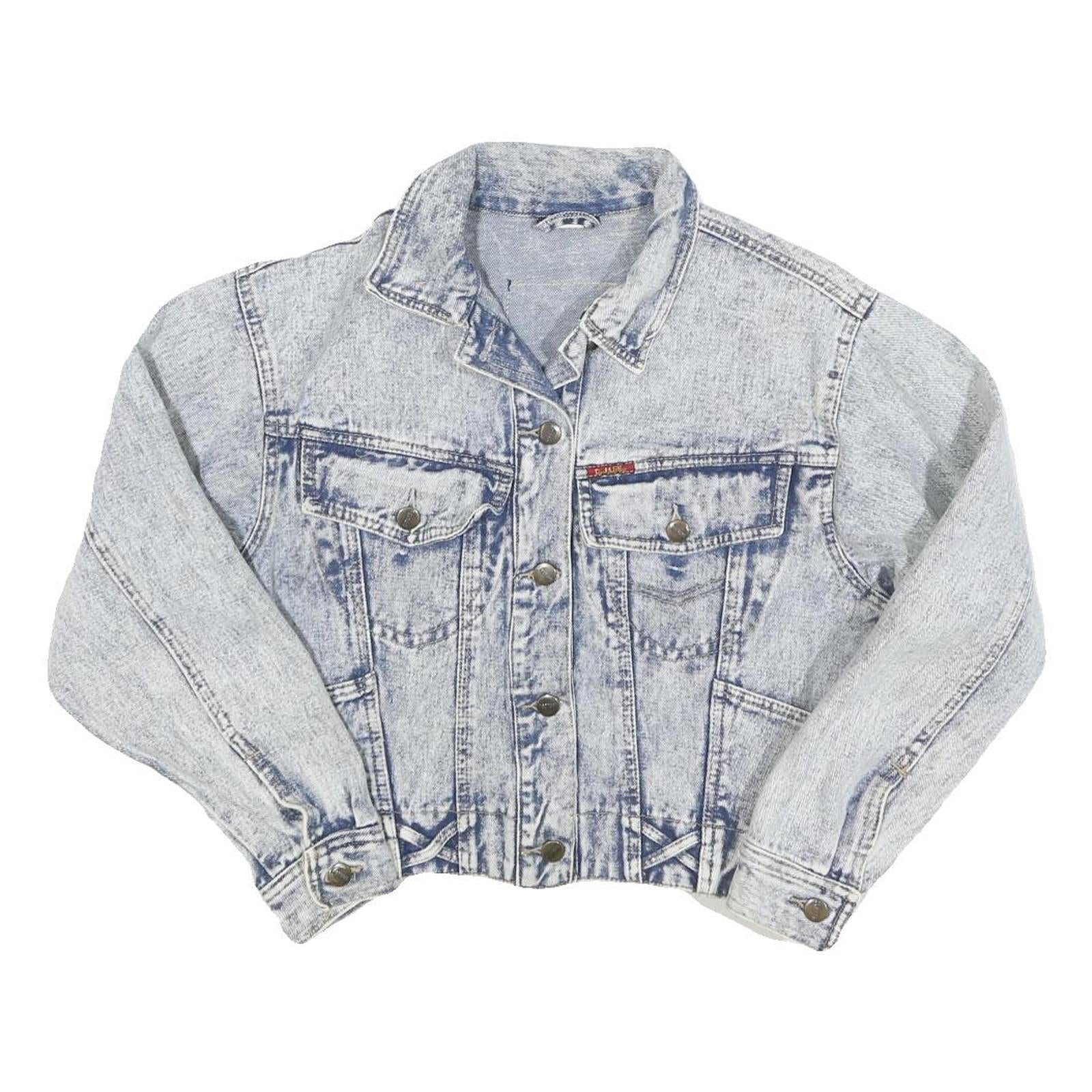 DARLEE Womens Blue Denim Cotton Blend Button Jacket M Classic Casual Retro Refurbished - N/A refurbished available on Cerqular