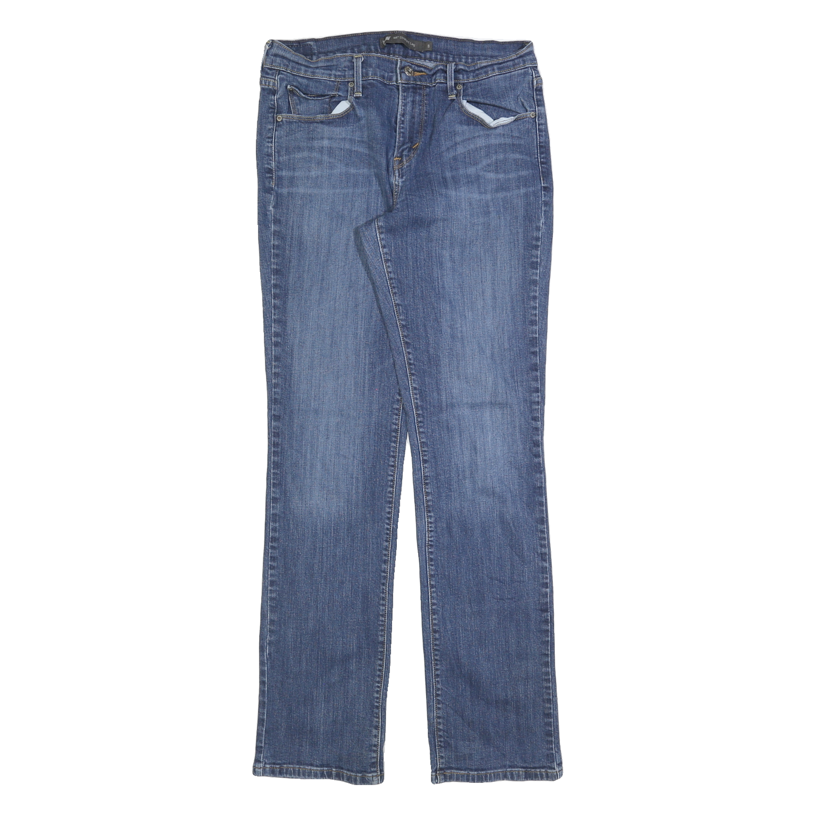 LEVI'S 505 Womens Jeans Blue Regular Straight Denim Medium W29 L34 Classic Style Refurbished - N/A refurbished available on Cerqular