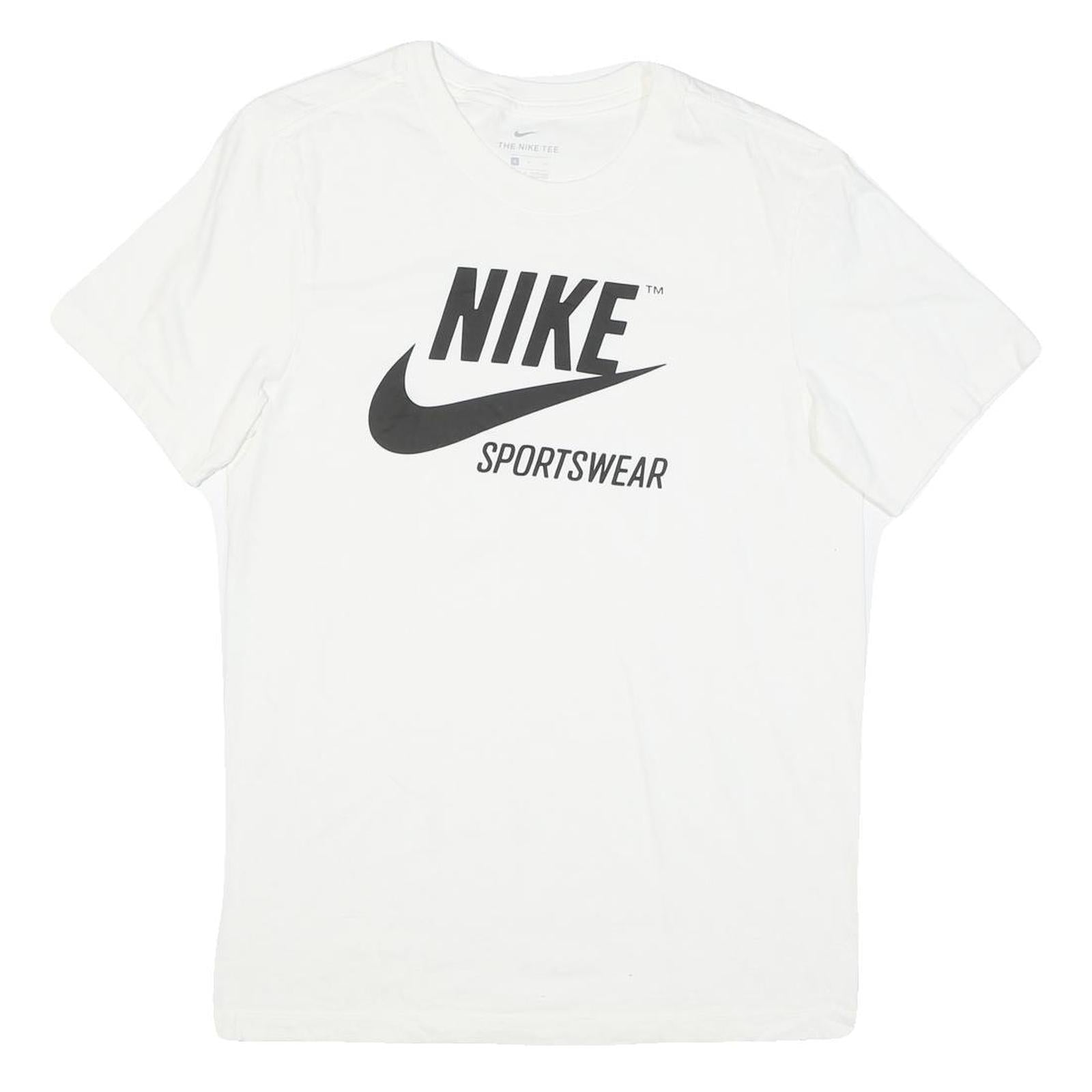 NIKE Mens White Classic Graphic T-Shirt S Short Sleeve Crew Neck Sportswear Refurbished - N/A refurbished available on Cerqular