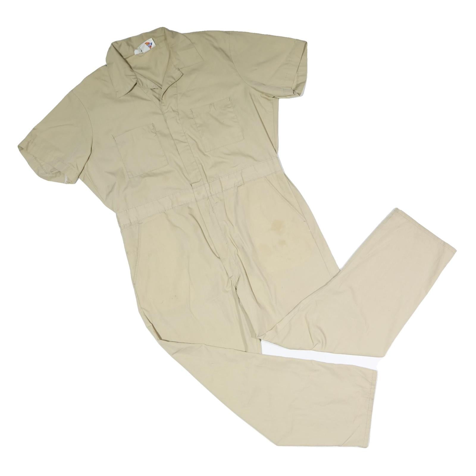 DICKIES Mens Beige Polyester Blend Dungarees Regular Fit Short Sleeve XL W40 L30 Refurbished - N/A refurbished available on Cerqular