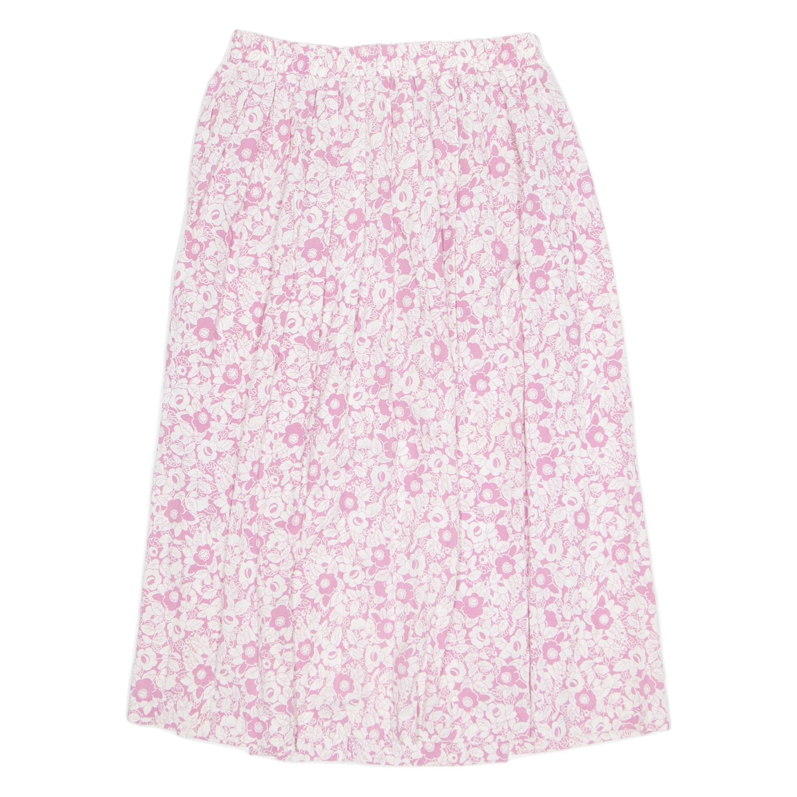 Womens A-Line Skirt Pink Midi Floral L Refurbished - N/A refurbished available on Cerqular