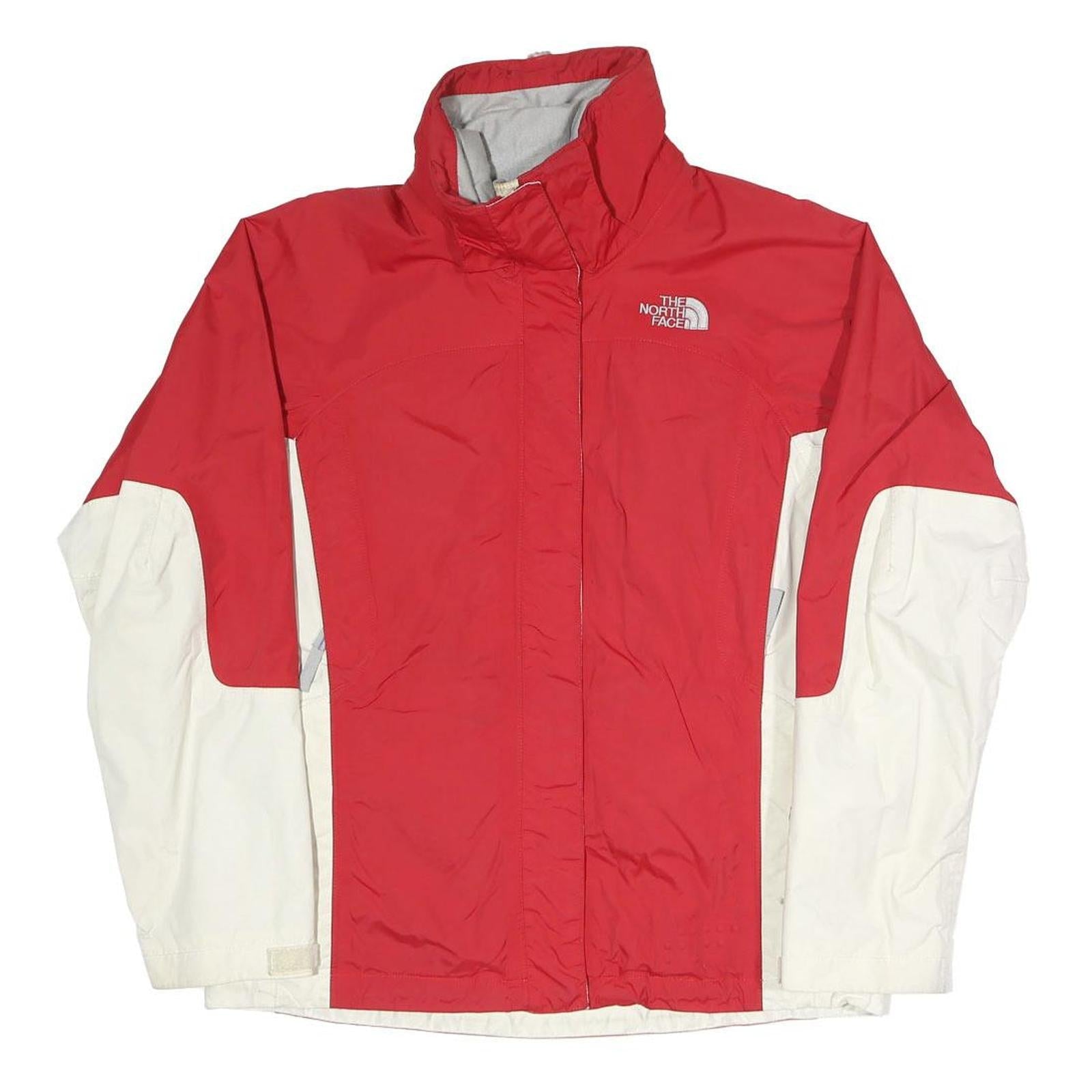 THE NORTH FACE Womens Red & White Outdoor Jacket S Polyester Waterproof Zip Refurbished - N/A refurbished available on Cerqular