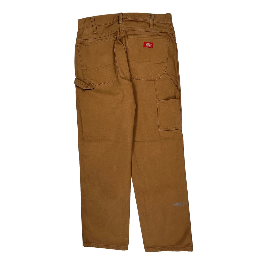 Dickies Carpenter Trousers - 32W 30L Brown Cotton Refurbished - Thrifted (note: this is a term often used to describe second- refurbished available on Cerqular
