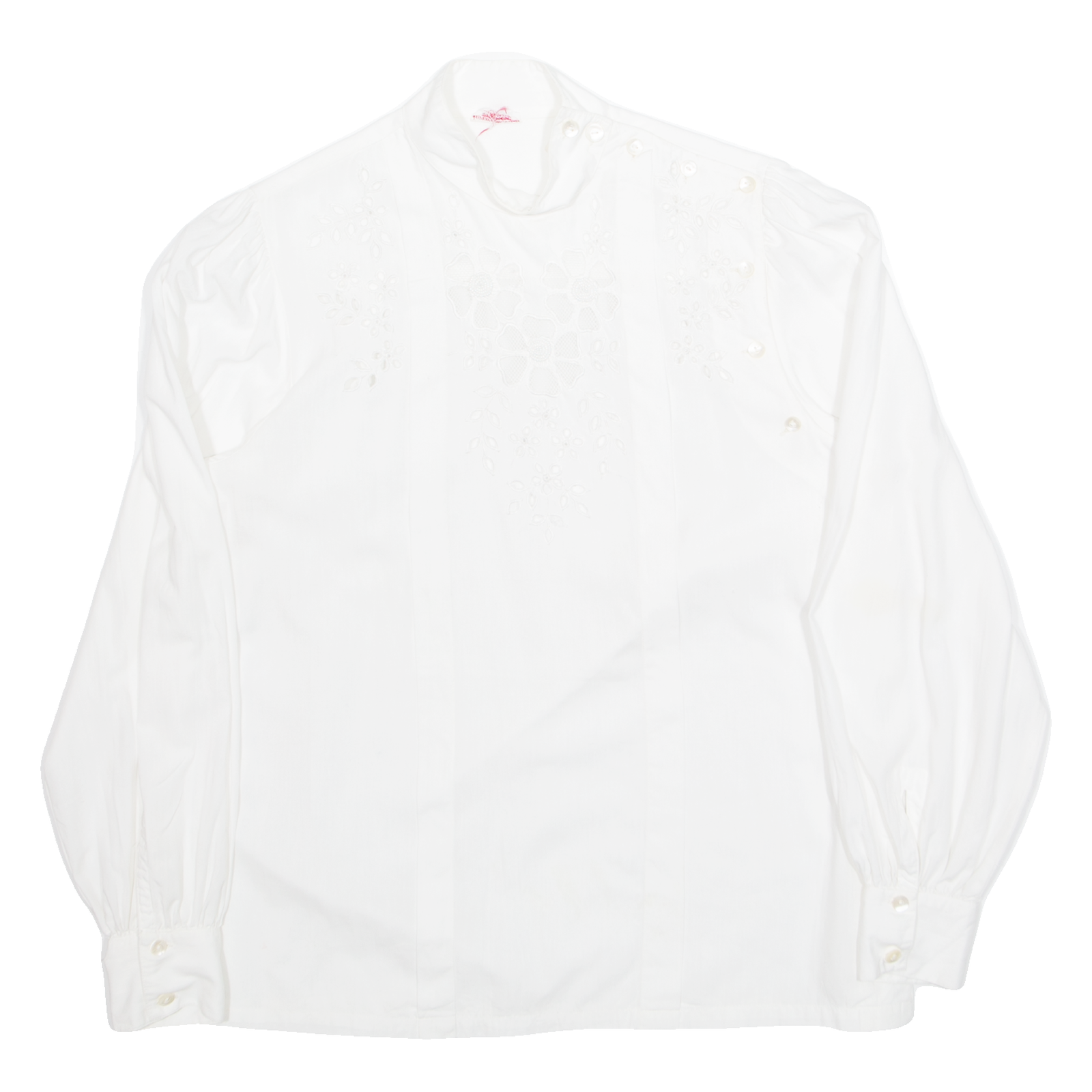 Womens Shirt White Button Neck Long Sleeve Viscose M Refurbished - N/A refurbished available on Cerqular