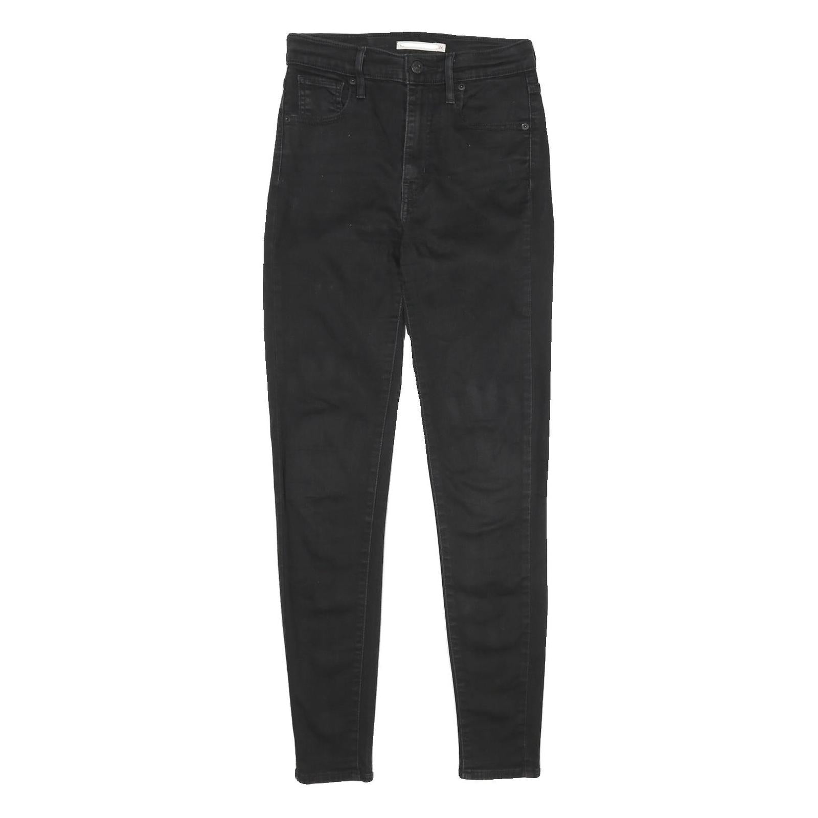 LEVI'S Mile High Super Skinny Womens Jeans Black Slim Skinny Denim Woven W26 L30 Refurbished - N/A refurbished available on Cerqular