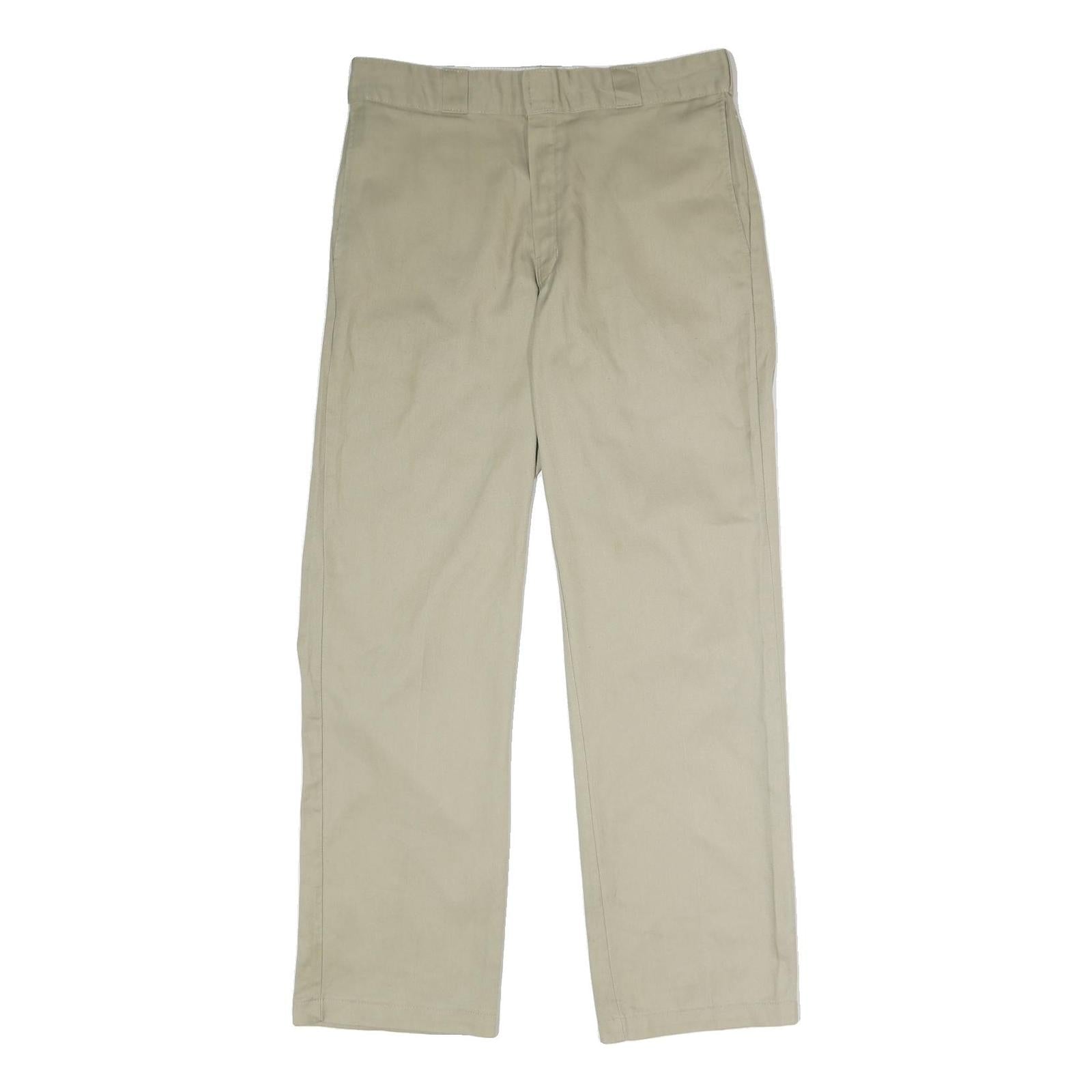 DICKIES Mens Regular Fit Beige Polyester Blend Zip Trousers W34 L32 Workwear Refurbished - N/A refurbished available on Cerqular