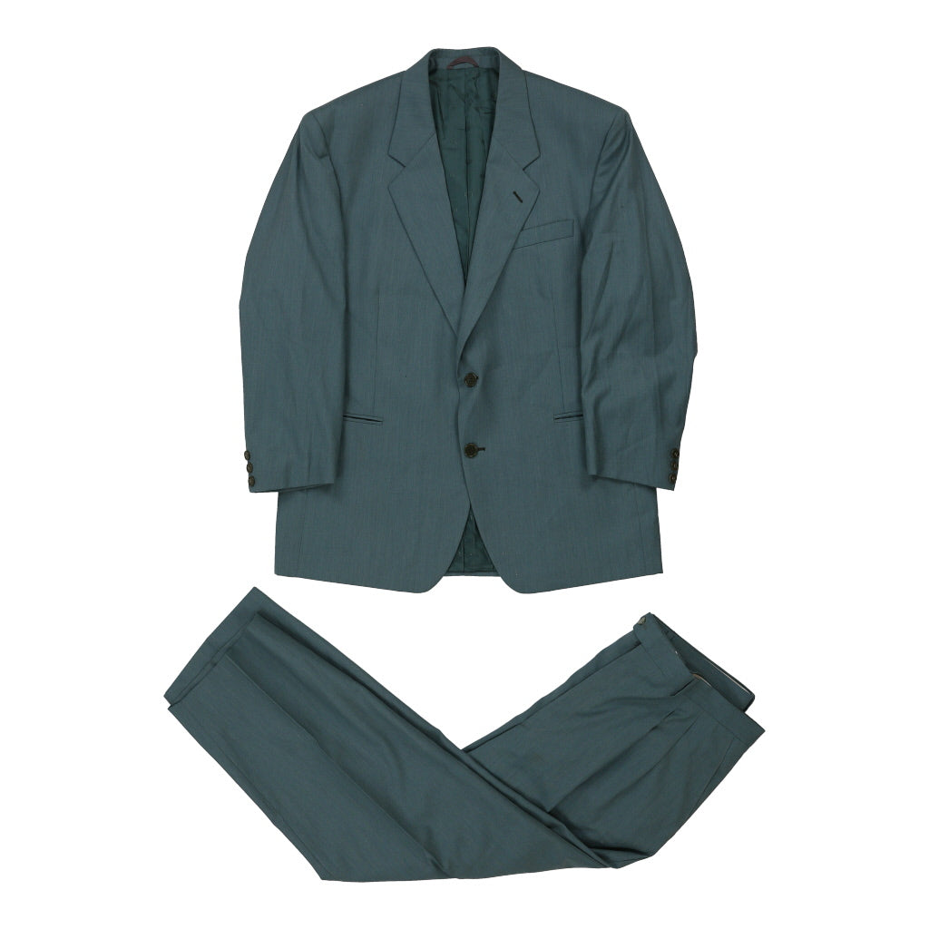 Renato Balestra Full Suit - Large Blue Wool Blend Refurbished - Thrifted (note: this is a term often used to describe second- refurbished available on Cerqular