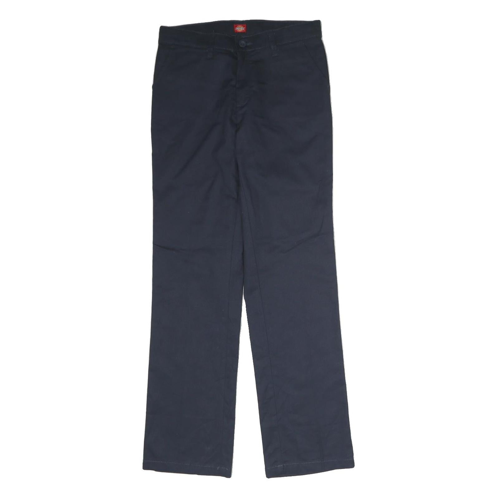 DICKIES Mens Cotton Blend Navy Regular Straight Trousers W28 L28 Workwear Zip Refurbished - N/A refurbished available on Cerqular