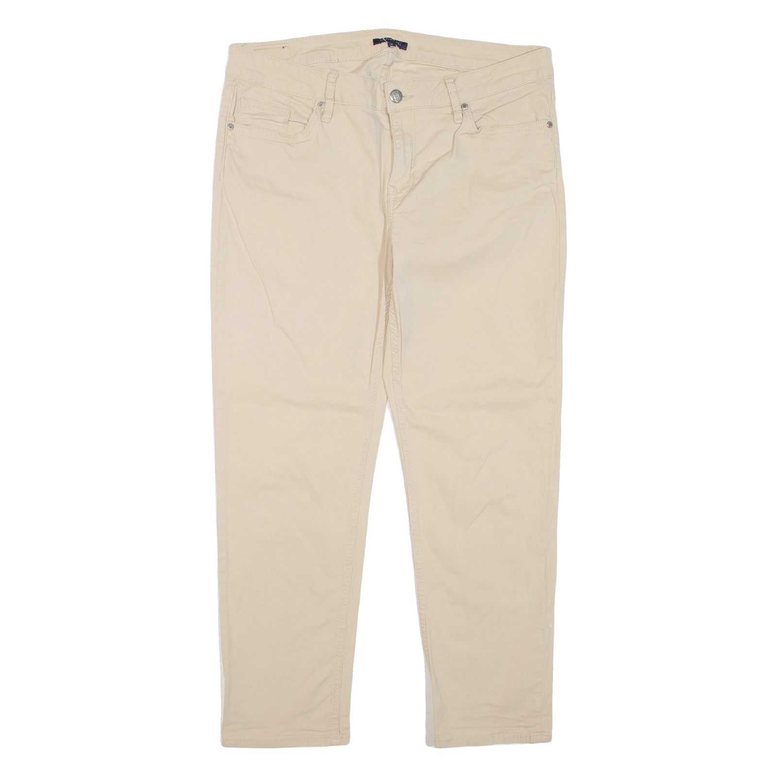 TOMMY HILFIGER Womens Trousers Beige Regular Skinny W32 L25 Refurbished - N/A refurbished available on Cerqular