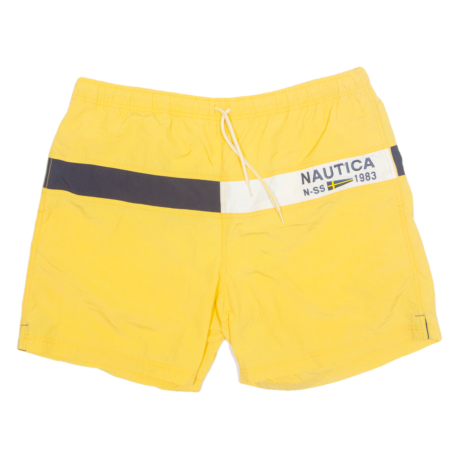 NAUTICA Mesh Lined Mens Swimming Shorts Yellow L W36 Refurbished - N/A refurbished available on Cerqular