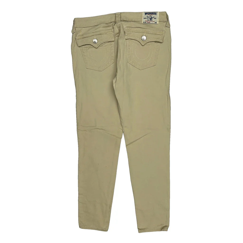 Buy True Religion Trousers - 32W 31L Beige Cotton Refurbished - $73.69 True Religion Trousers - 32W 31L Beige Cotton Refurbished - Thrifted (note: this is a term often used to describe second- refurbished available on Cerqular