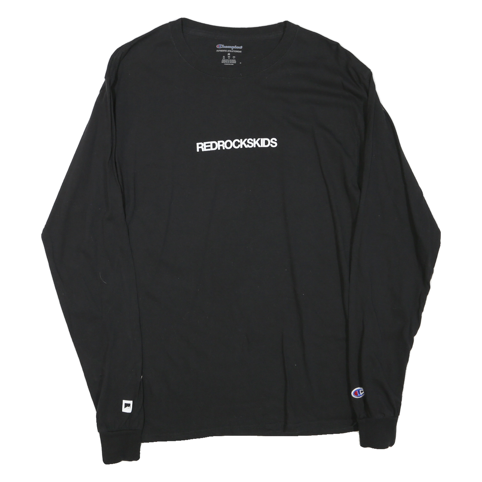 CHAMPION Mens Black Redrockskids Graphic Long Sleeve Crew Neck T-Shirt M Refurbished - N/A refurbished available on Cerqular