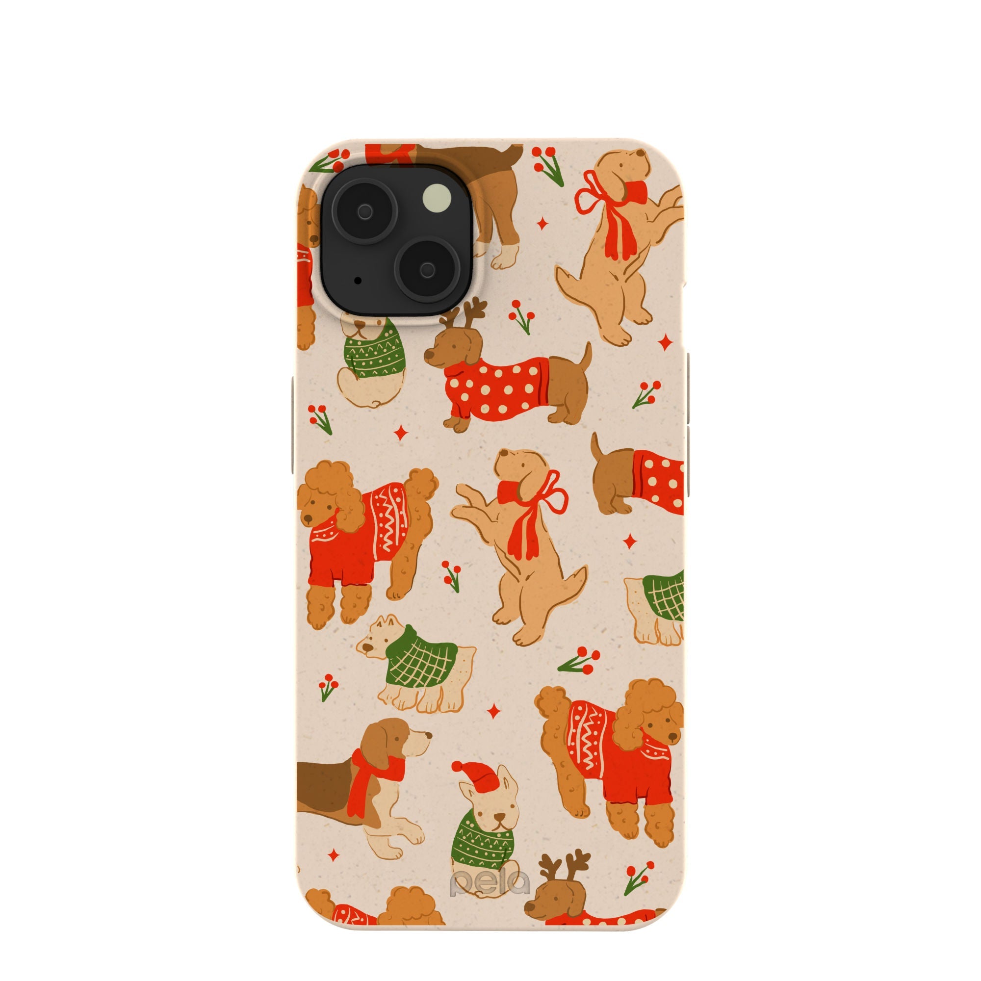 Seashell Jolly Doggos iPhone 13 Case Refurbished - Pela Case refurbished available on Cerqular