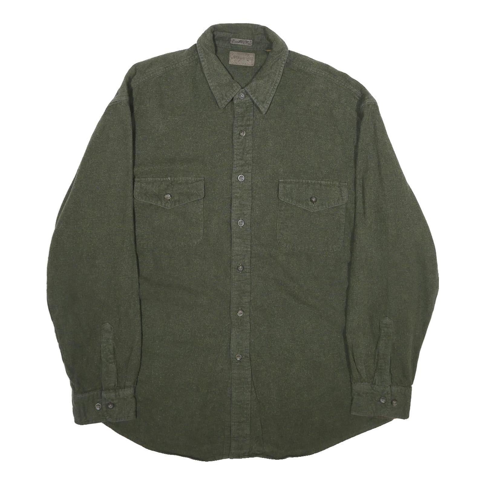 Buy Mens Green Cotton Plain Shirt XL Casual Button Front Button Pockets Refurbished - $32.49 Mens Green Cotton Plain Shirt XL Casual Button Front Button Pockets Refurbished - N/A refurbished available on Cerqular
