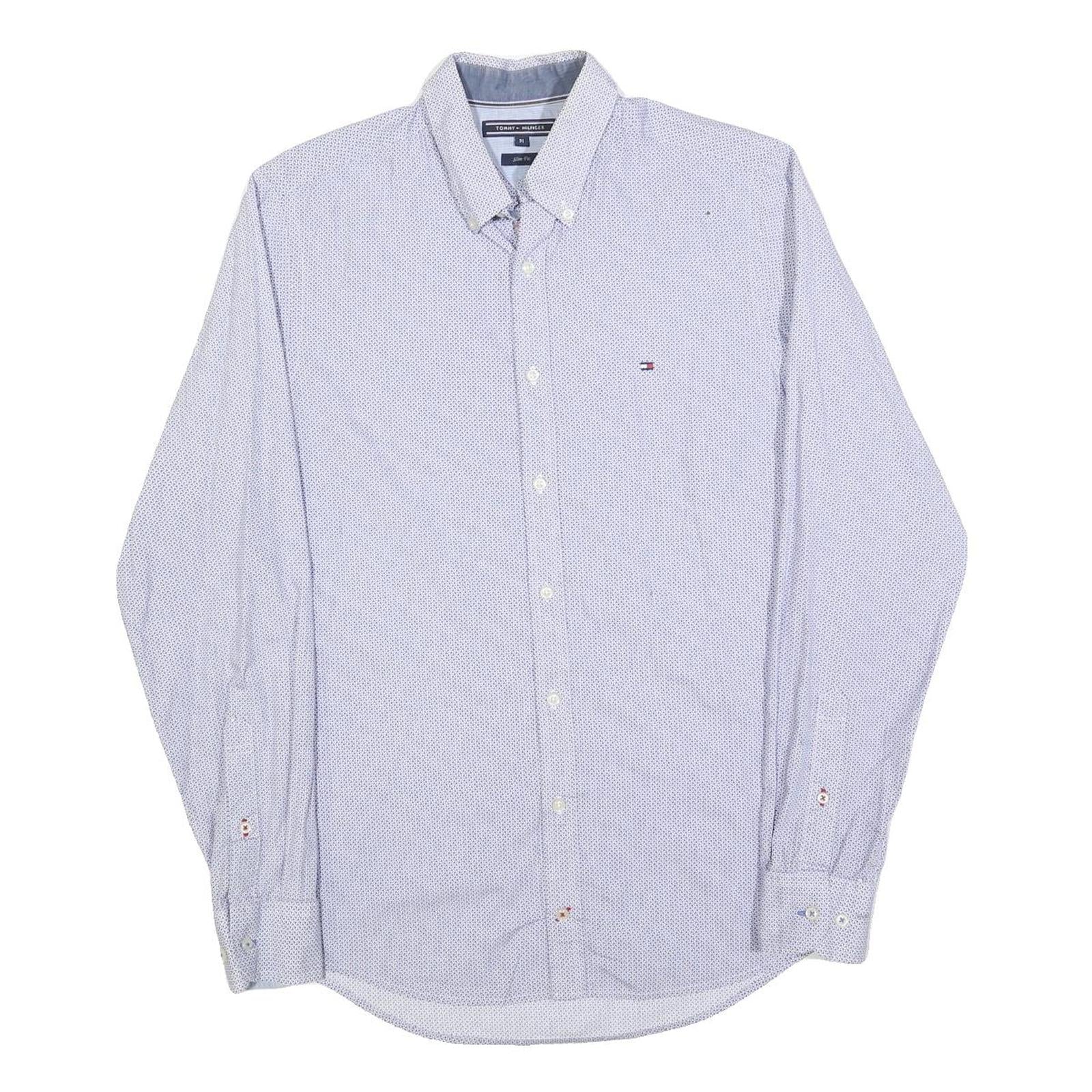 Buy TOMMY HILFIGER Mens Blue & White Cotton Blend Shirt M Slim Fit Long Sleeve Refurbished - $35.09 TOMMY HILFIGER Mens Blue & White Cotton Blend Shirt M Slim Fit Long Sleeve Refurbished - N/A refurbished available on Cerqular