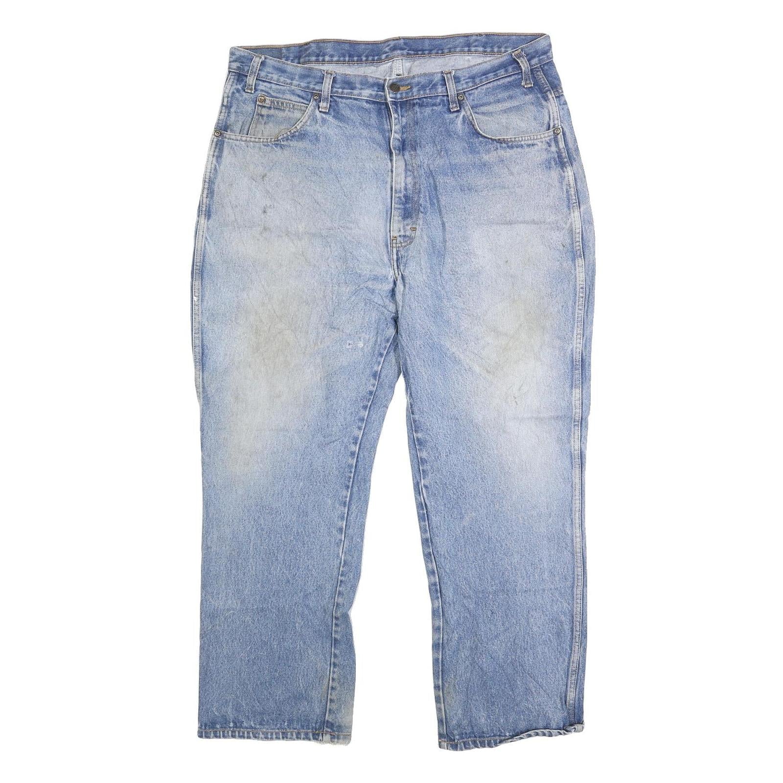 DICKIES Mens Regular Fit Blue Denim Straight Cotton Blend Jeans W38 L28 Workwear Refurbished - N/A refurbished available on Cerqular