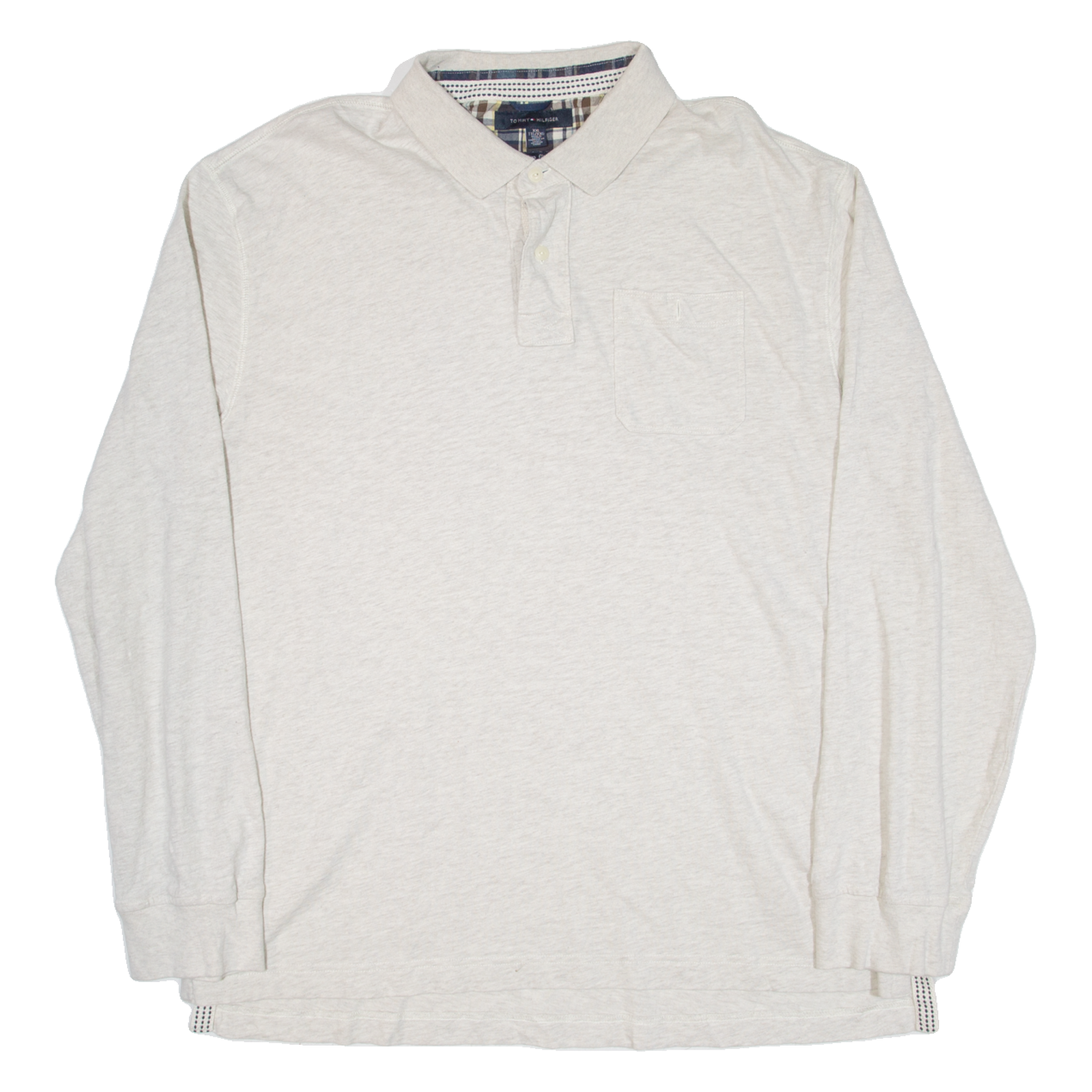 TOMMY HILFIGER Mens Polo Shirt Beige Long Sleeve 2XL Refurbished - N/A refurbished available on Cerqular