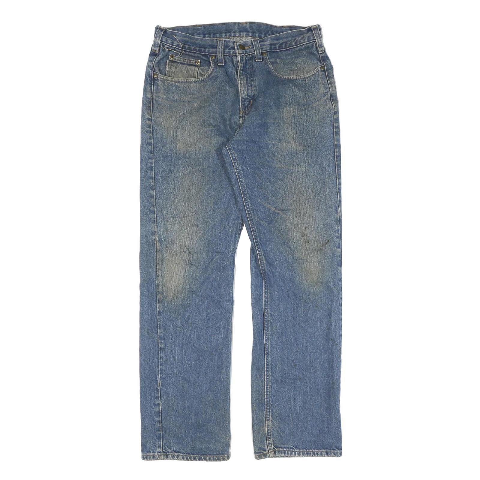 CARHARTT Mens Regular Fit Blue Denim Jeans W32 L32 Classic Straight Cotton Zip Refurbished - N/A refurbished available on Cerqular