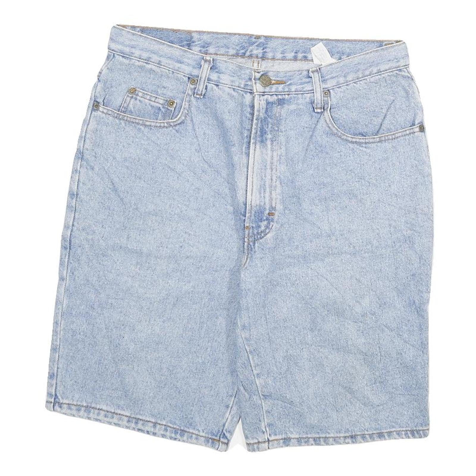 RESQUE Mens Denim Blue Casual Shorts L W30 Cotton Blend Relaxed Fit Refurbished - N/A refurbished available on Cerqular