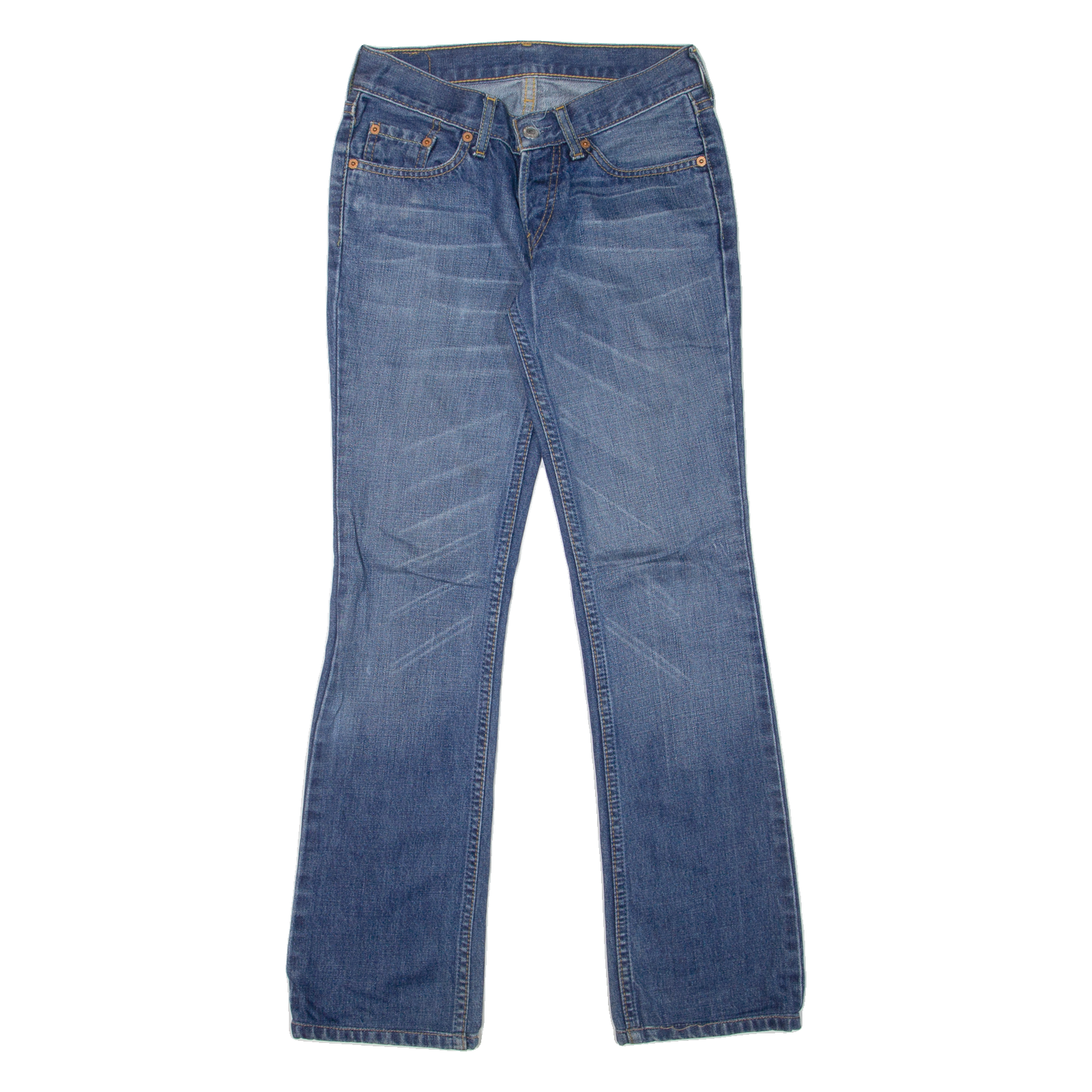 LEVI'S Womens Jeans Blue Regular Bootcut Stone Wash W25 L31 Refurbished - N/A refurbished available on Cerqular