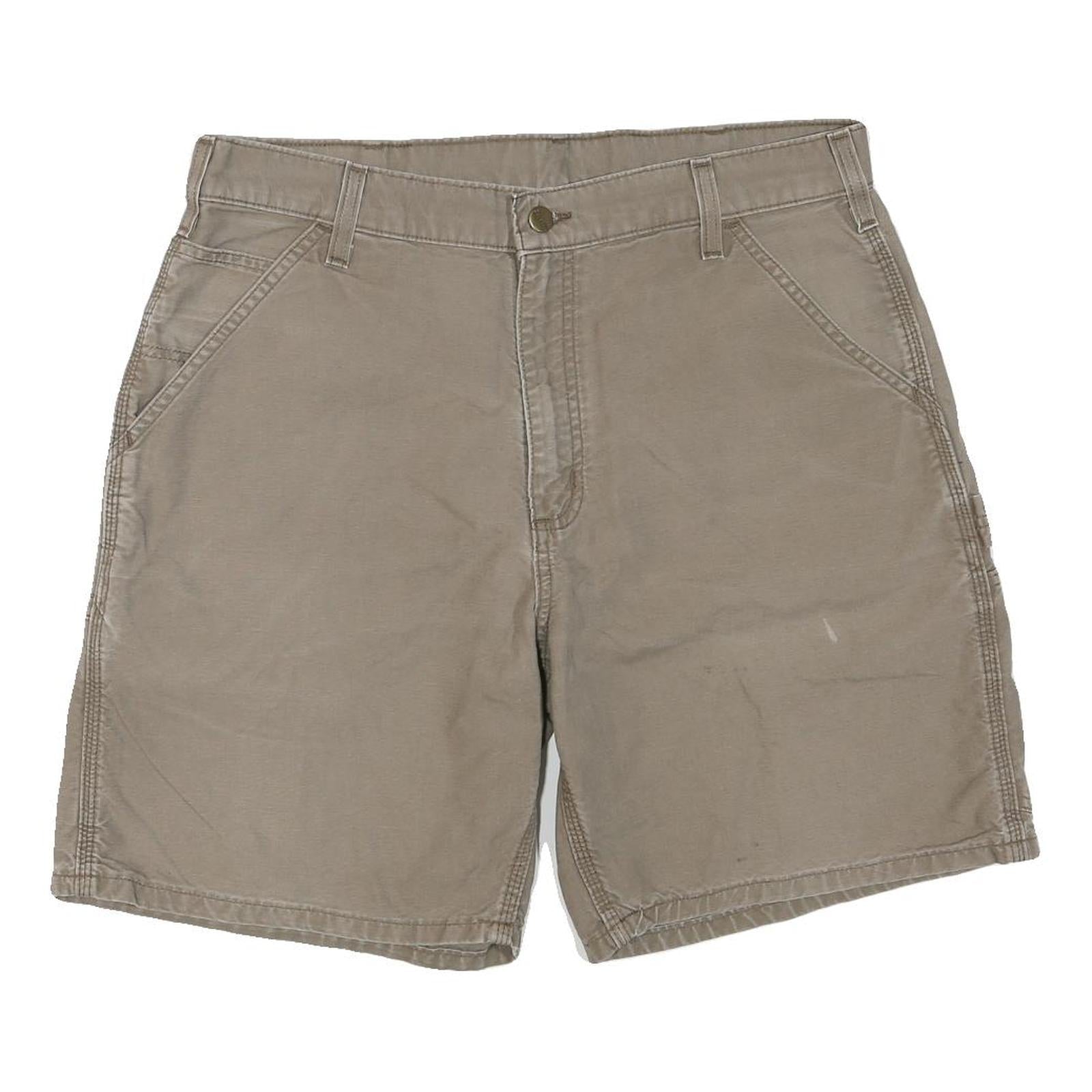 CARHARTT Mens Shorts Beige Casual Cotton Blend M W34 Workwear Durable Refurbished - N/A refurbished available on Cerqular