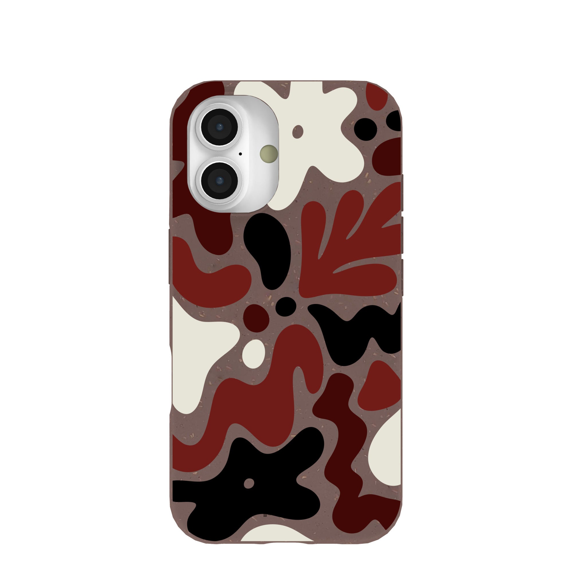 Chocolate Brown Earthy Curves iPhone 16 Case Refurbished - Pela Case refurbished available on Cerqular