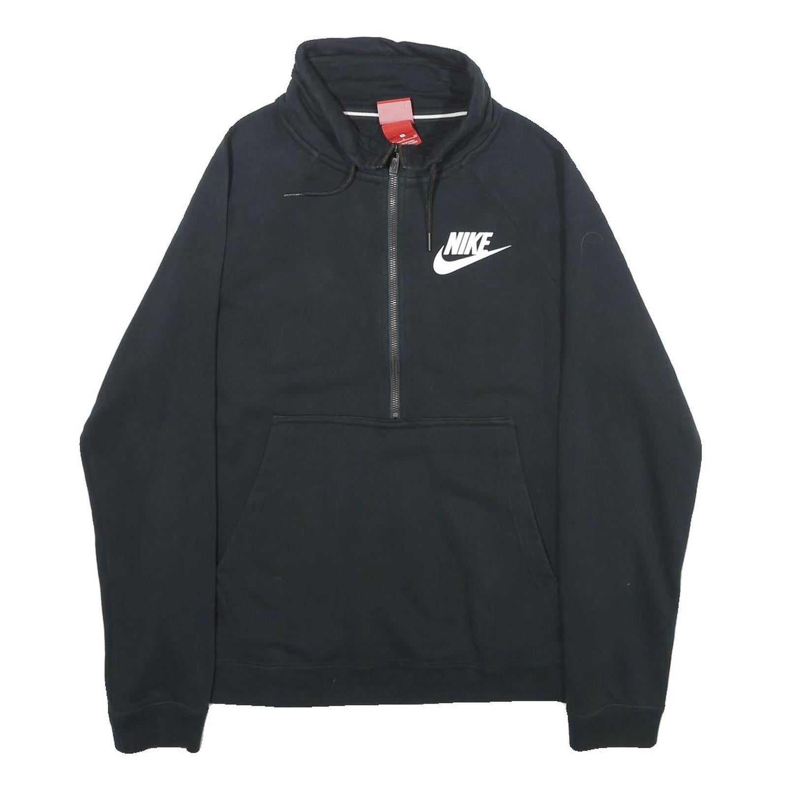 NIKE Mens Black Half Zip Sweatshirt S Cotton Blend Sportswear Casual Refurbished - N/A refurbished available on Cerqular