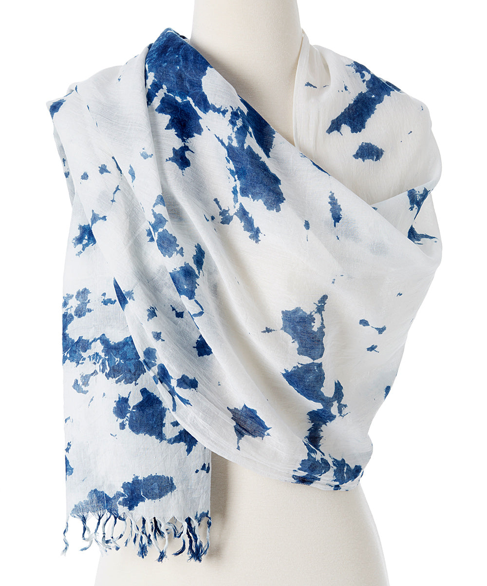 Buy Awaken Organic Tie Dye Scarf | Color: Blue -Sold out Refurbished - $55.25 Awaken Organic Tie Dye Scarf | Color: Blue -Sold out Refurbished - N/A refurbished available on Cerqular